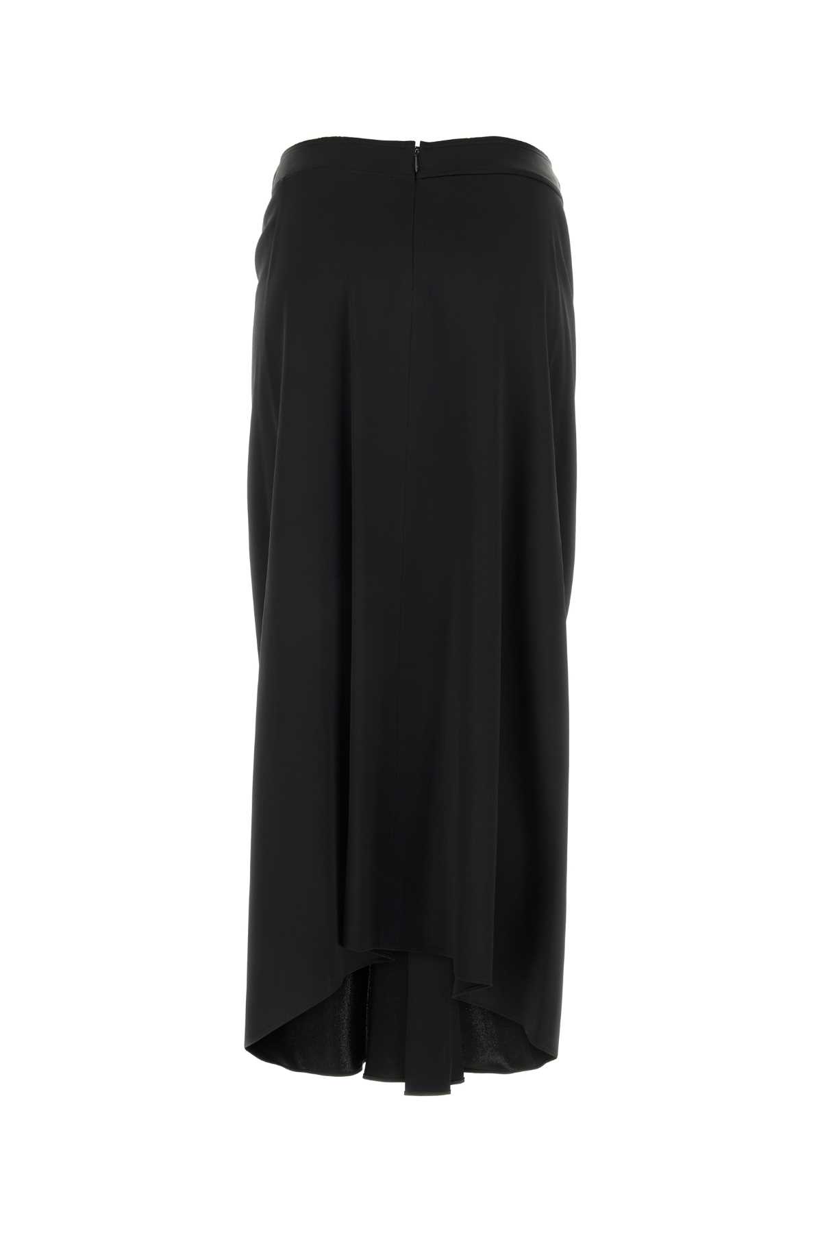 Stella Mccartney Black Satin Skirt