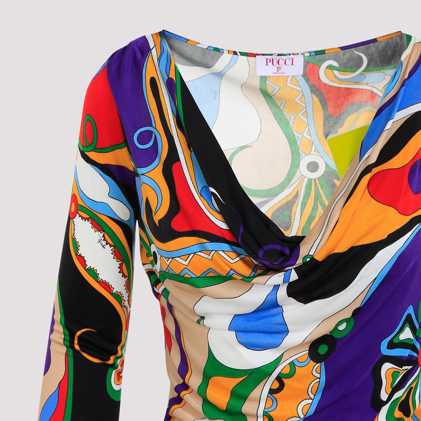 Shop Pucci Long Sleeves Blouse In Multicolour