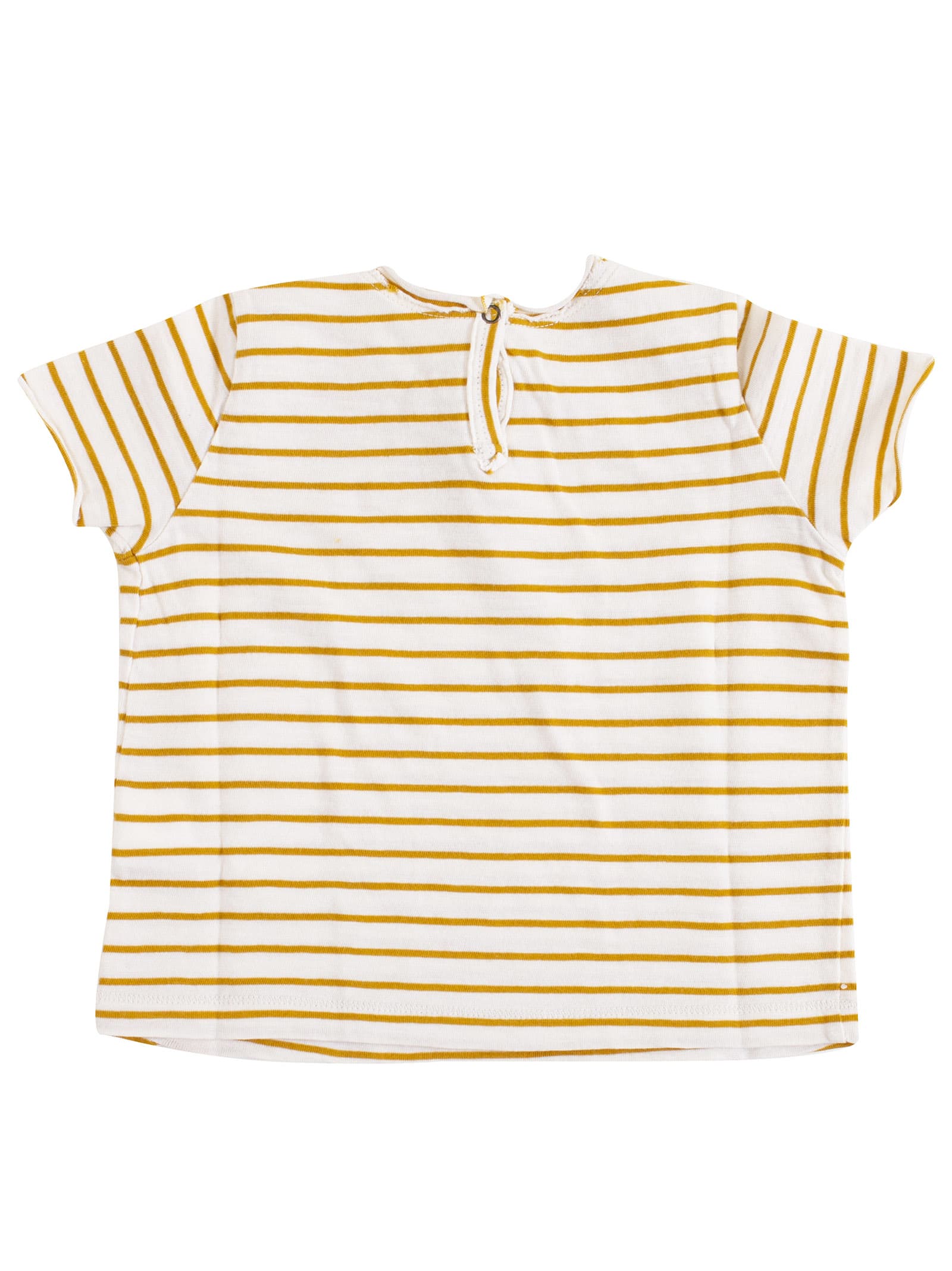 Shop Zhoe & Tobiah Striped Baby Shirt In Moutarde