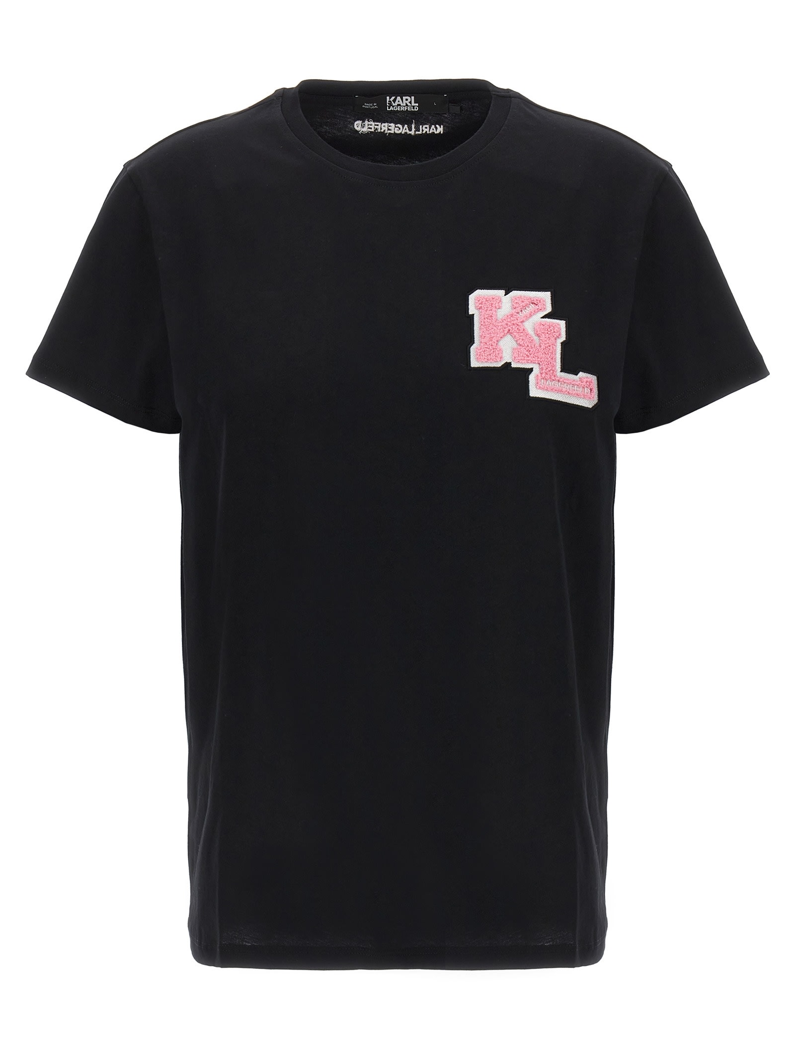 Shop Karl Lagerfeld Logo T-shirt In Black