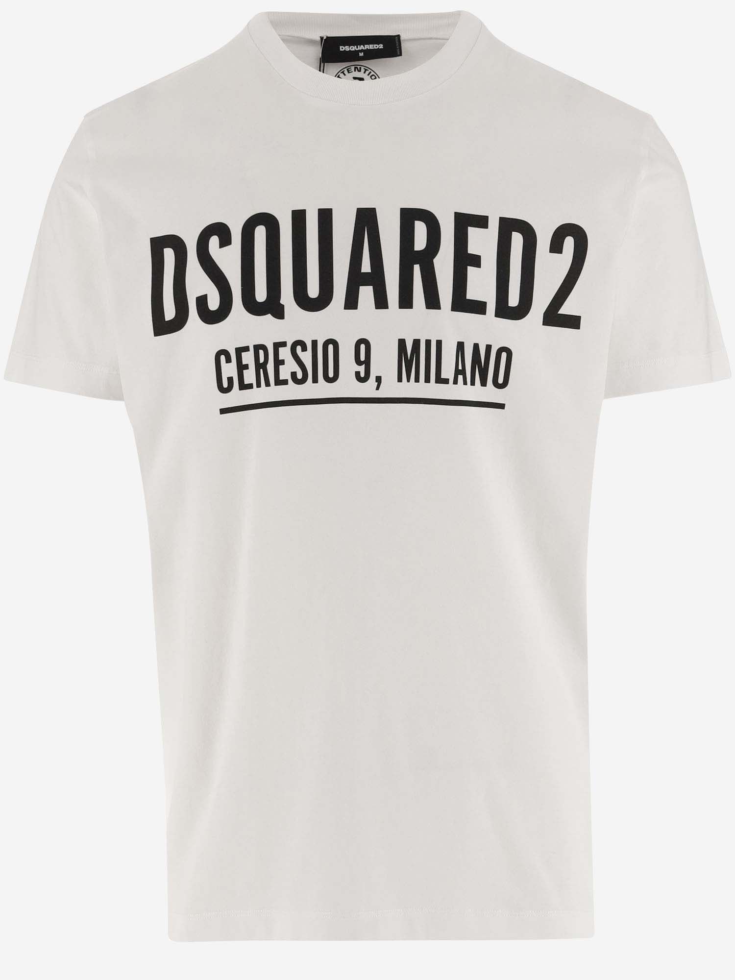 Shop Dsquared2 Cotton T-shirt With Logo In White