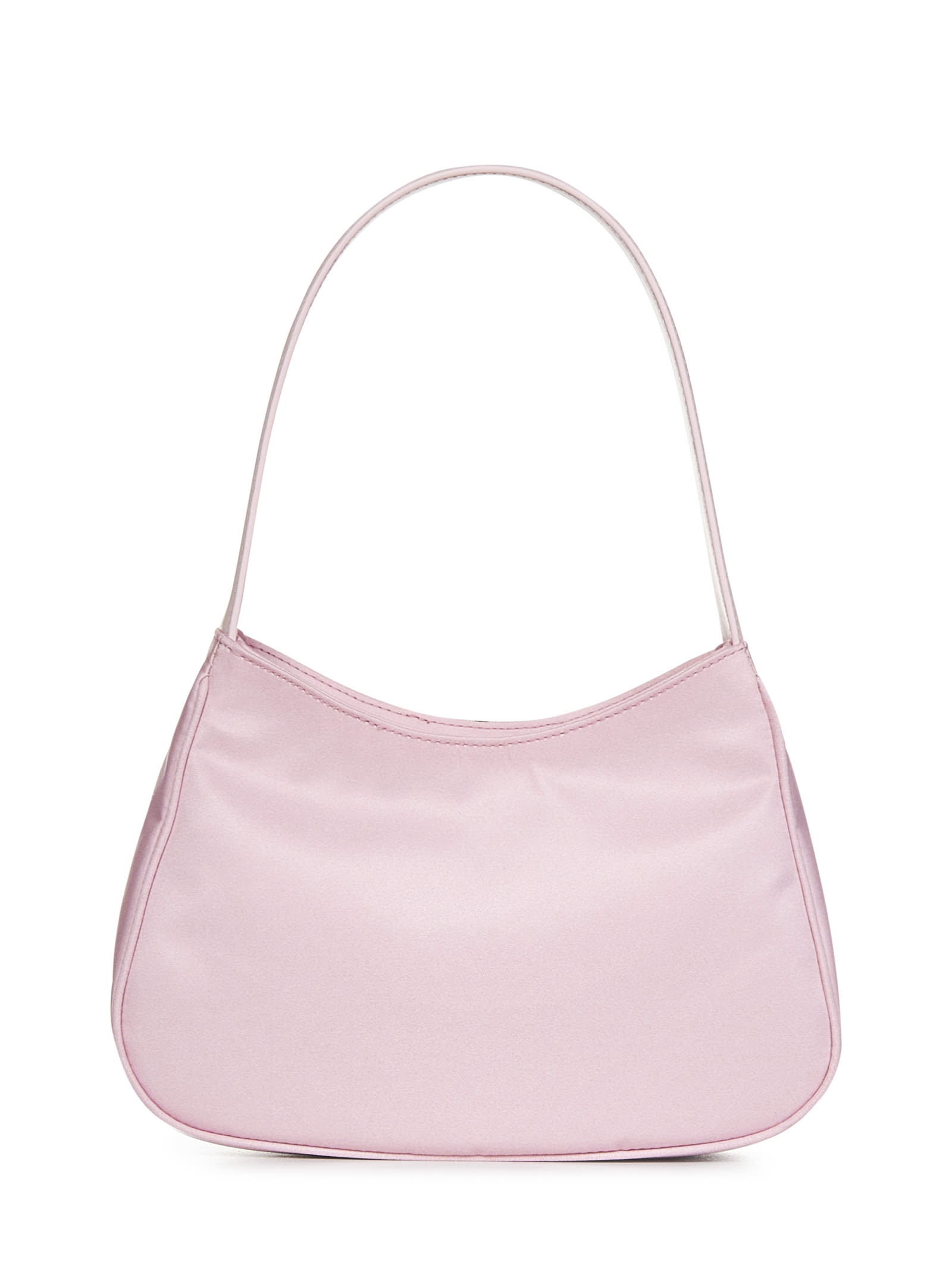Palm Angels Venice Track Nylon Hobo Bag In Baby Pink,off White