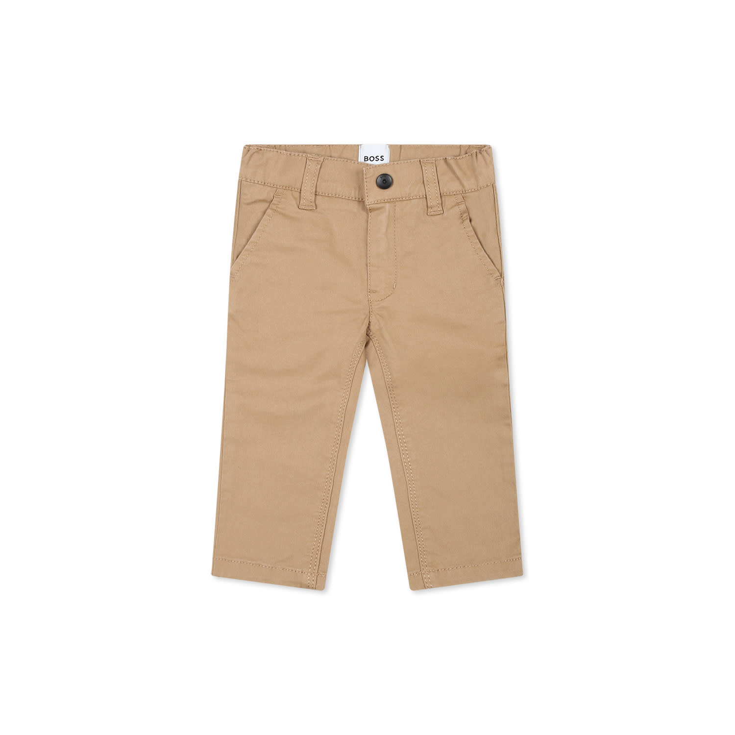 Shop Hugo Boss Beige Trousers For Baby Boy