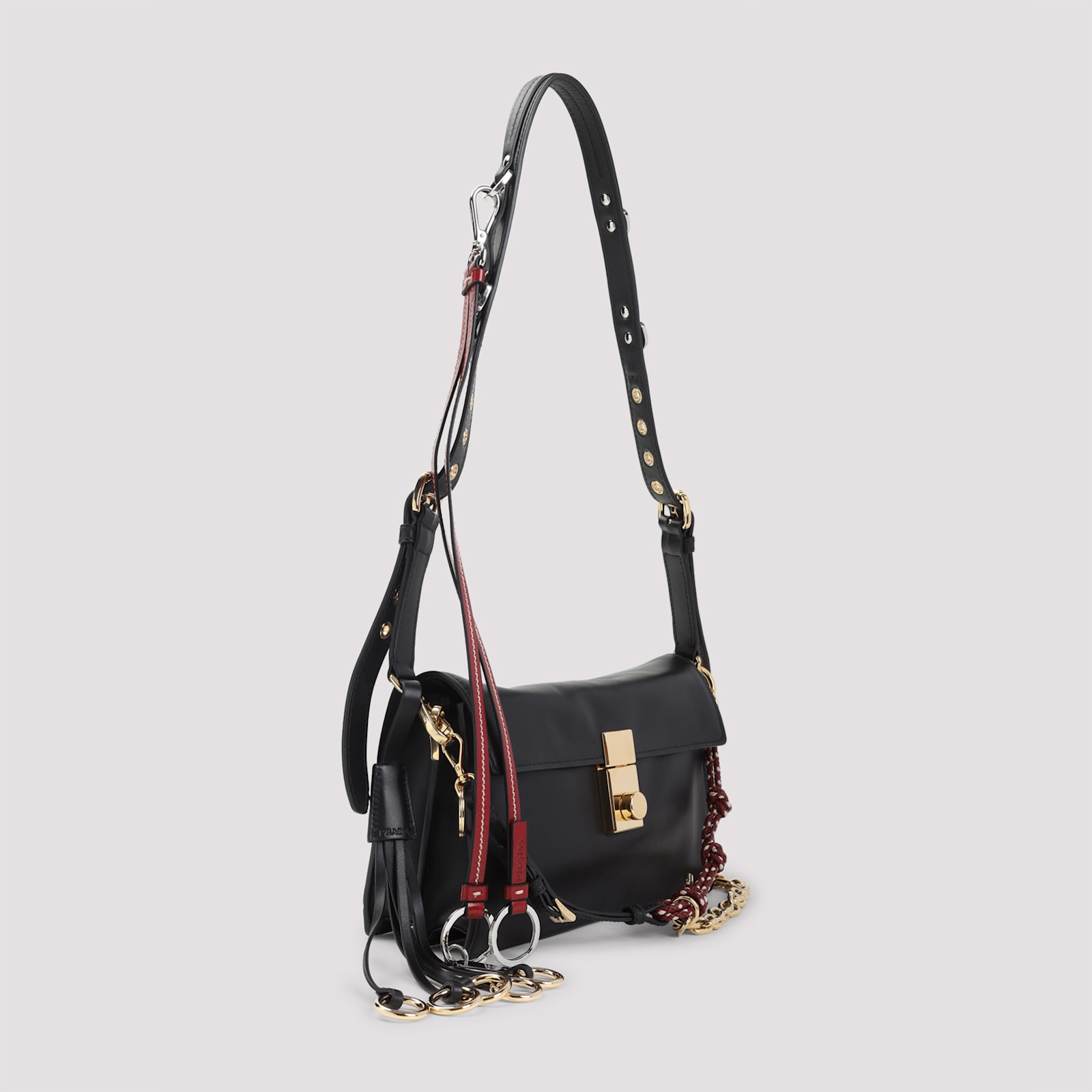 Prada Soft Sound Shoulder Bag In Black