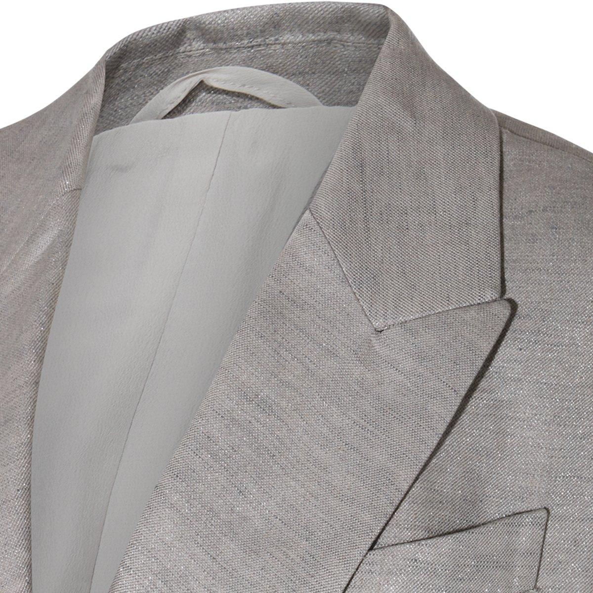 Shop Brunello Cucinelli Single-button Sleeveless Jacket In Grigio Chiaro
