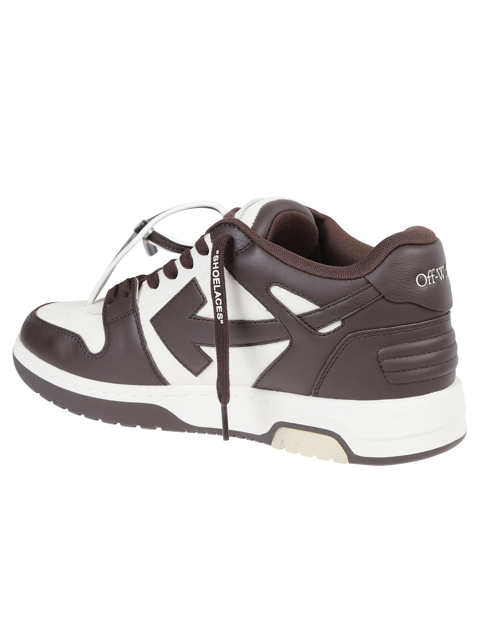 Off-white Out Of Office Leather Sneakers In Brown