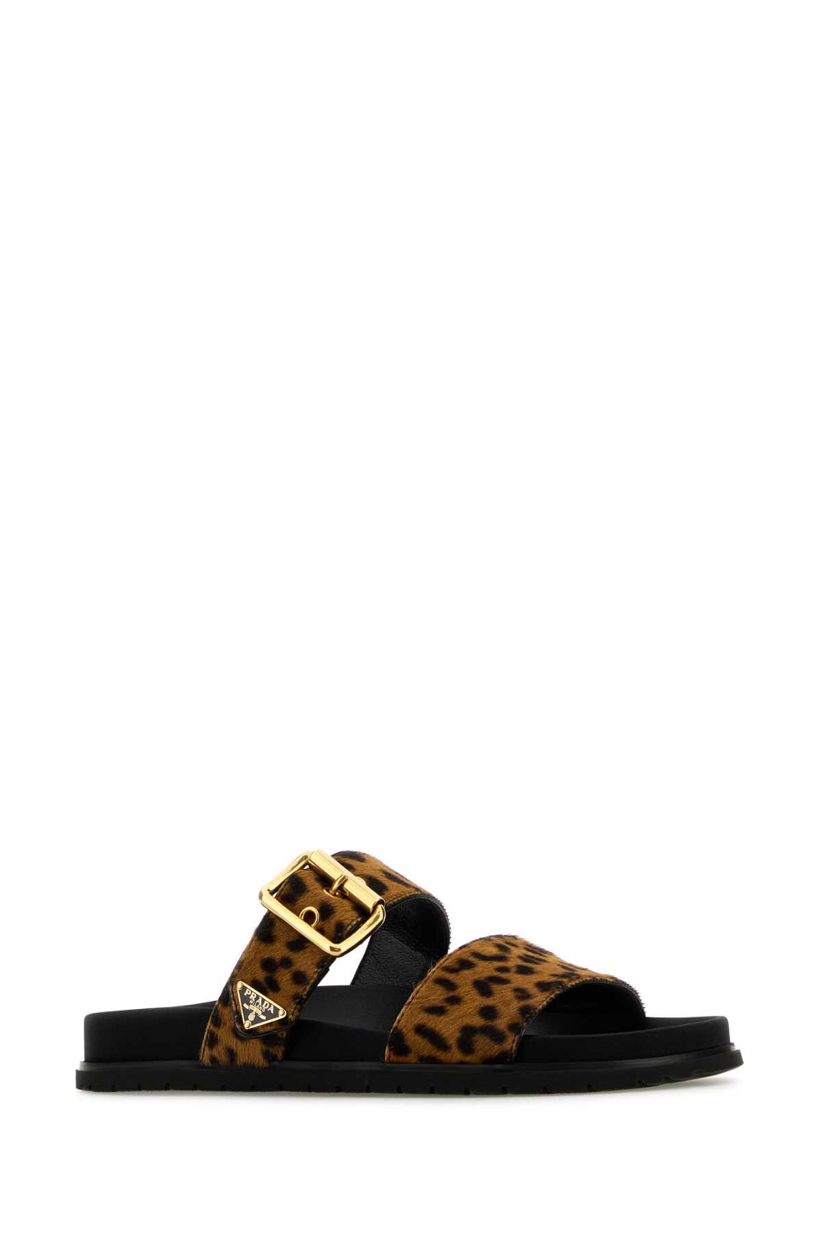 Prada Leopard Print Open Toe Sandals