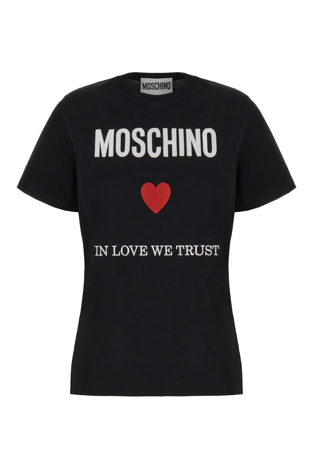 Moschino Black Cotton T-shirt In Nero