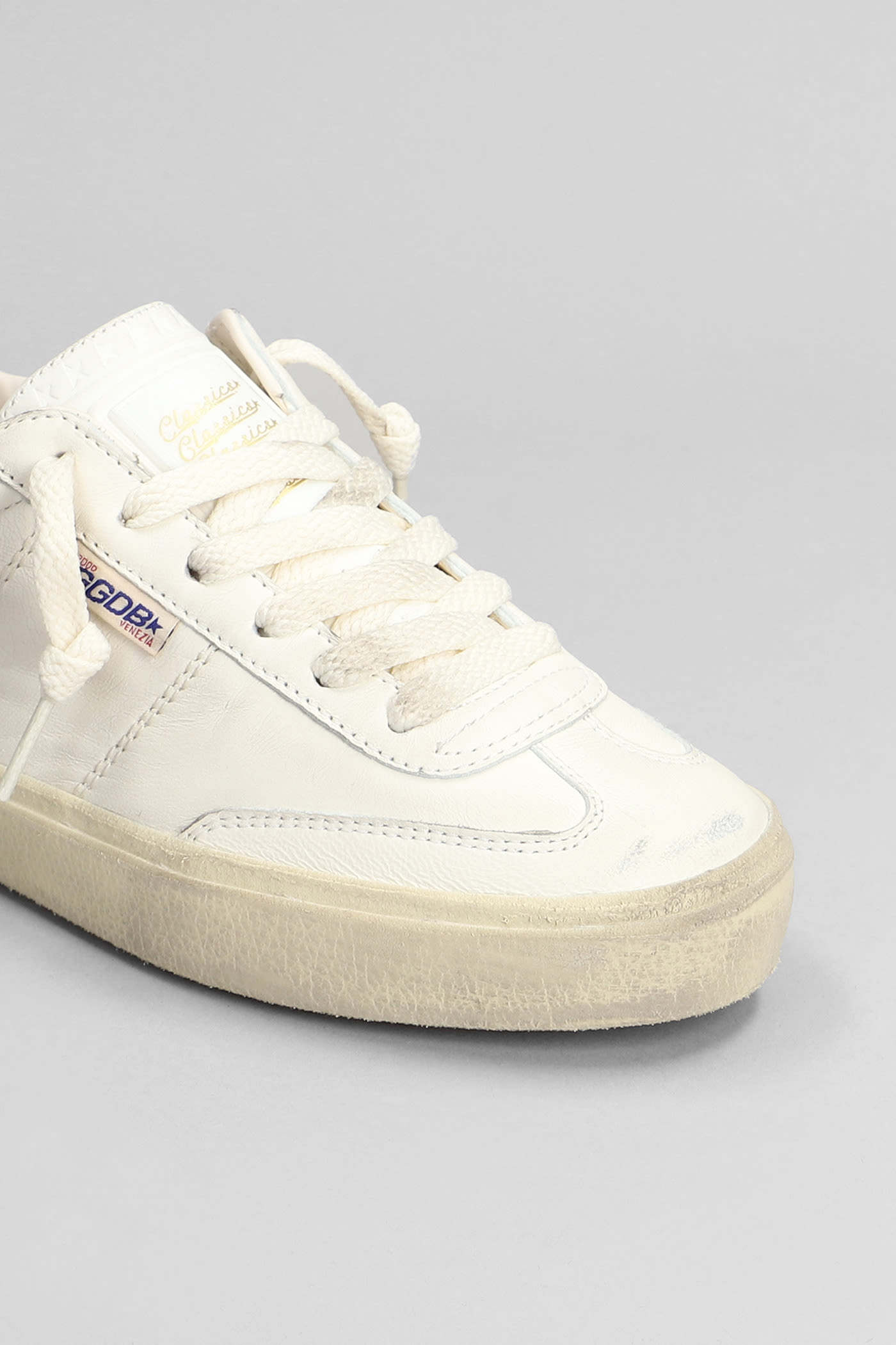 Shop Golden Goose Soul Star Sneakers In White Leather