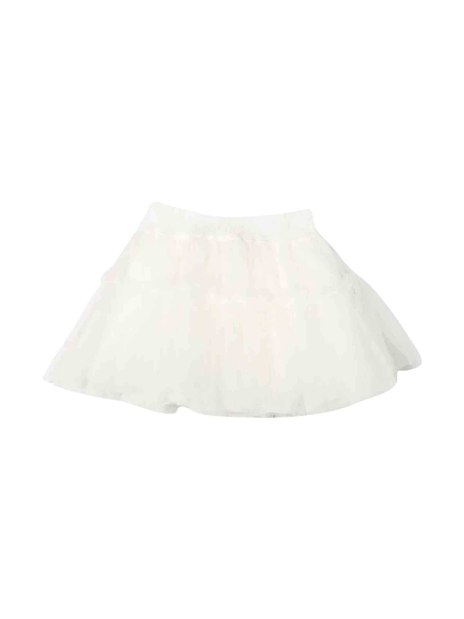 Monnalisa White Skirt Baby Girl