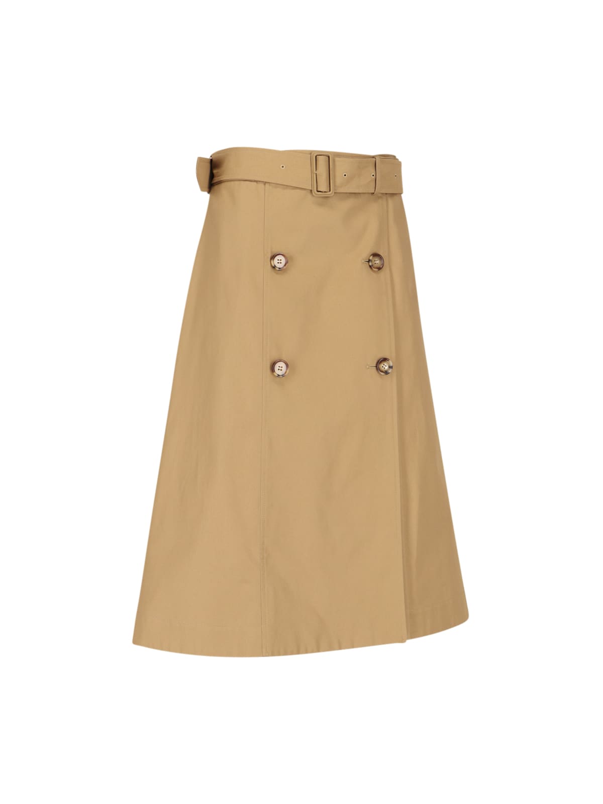 Shop Burberry Trench Skirt In Beige