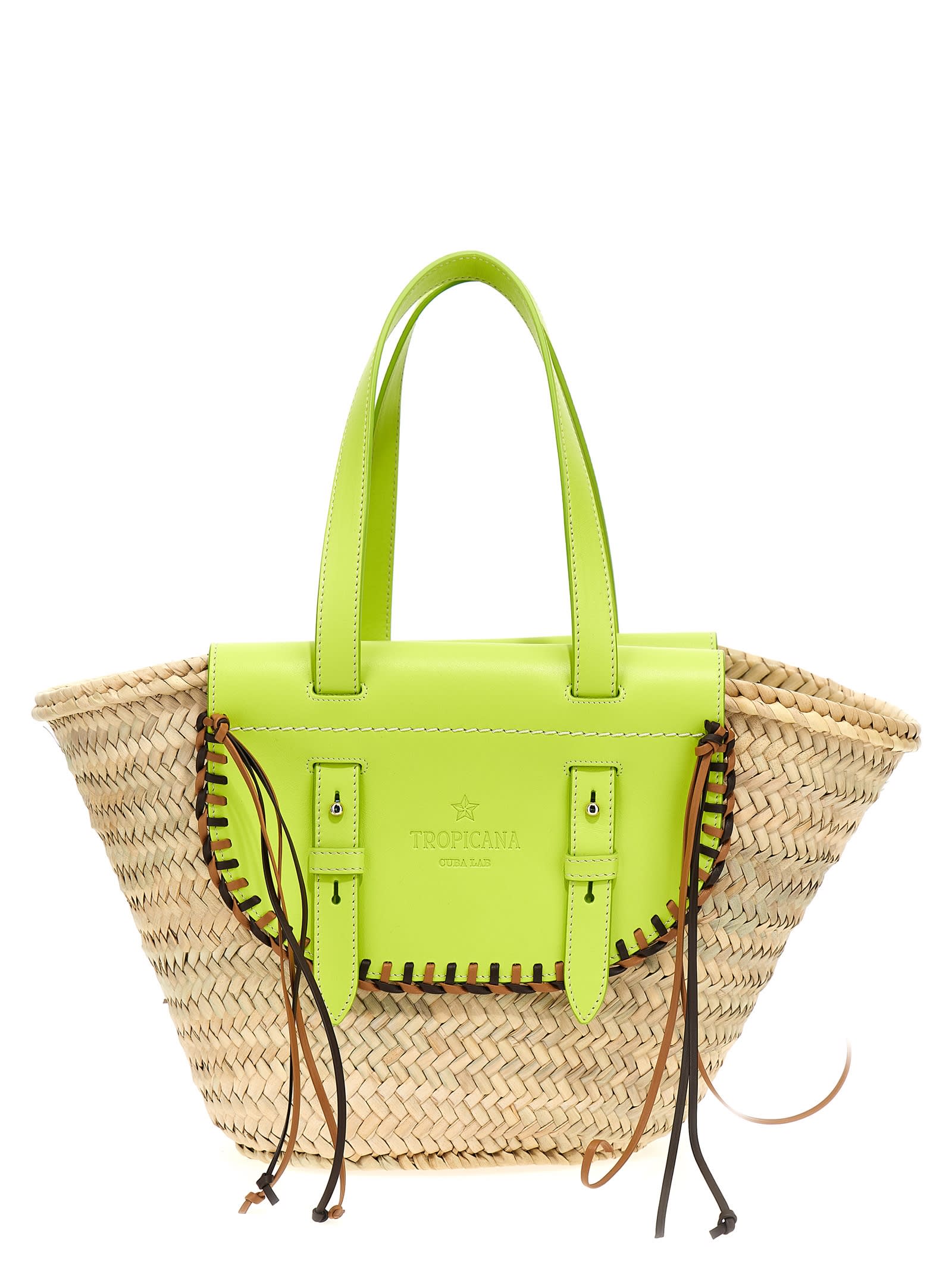 Shop Cuba Lab X Sanpa Tropicana Shopping Bag In Green