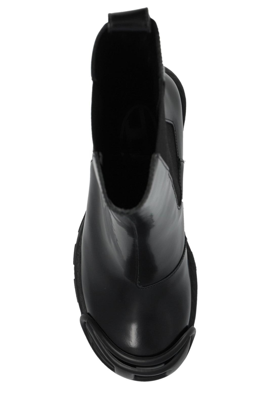 Diesel D-hammer Leather Boots In Multi