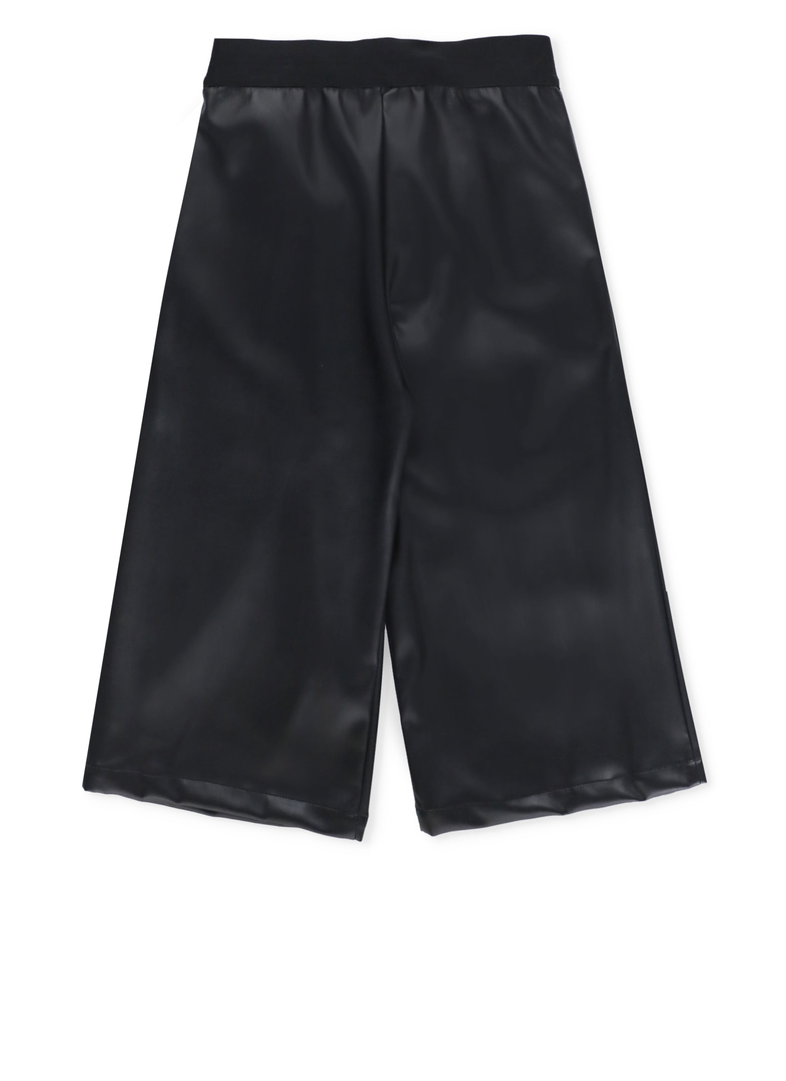 Shop Msgm Synthetic Leather Pants In Black