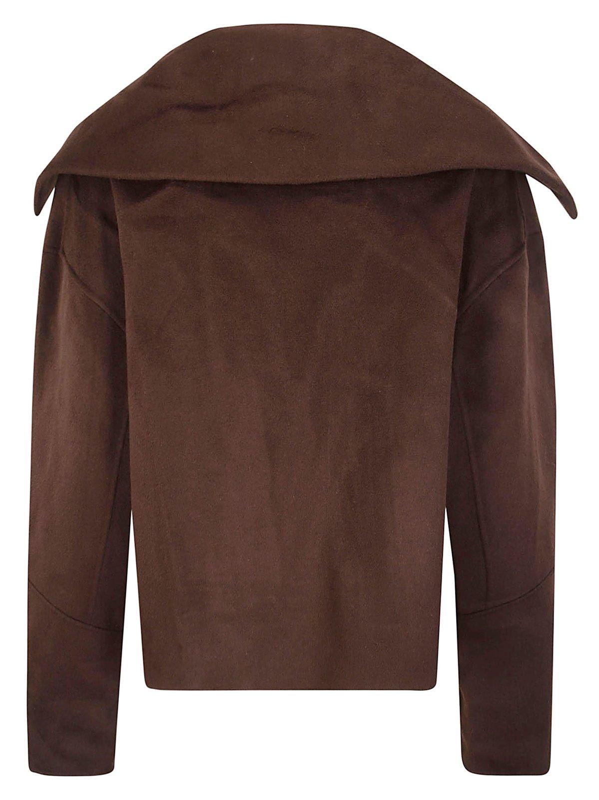 Shop Nanushka Long Sleeved V-neck Sweatshirt In Brown