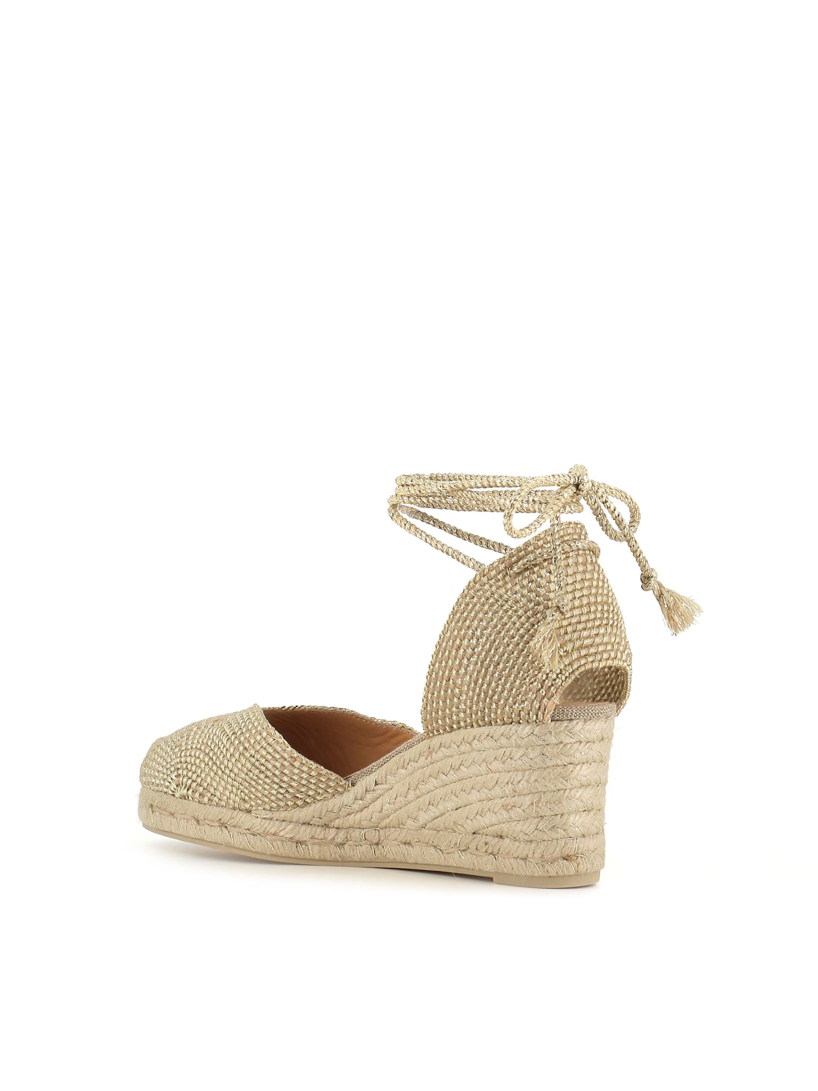 Shop Castaã±er Espadrillas Caora In Gold