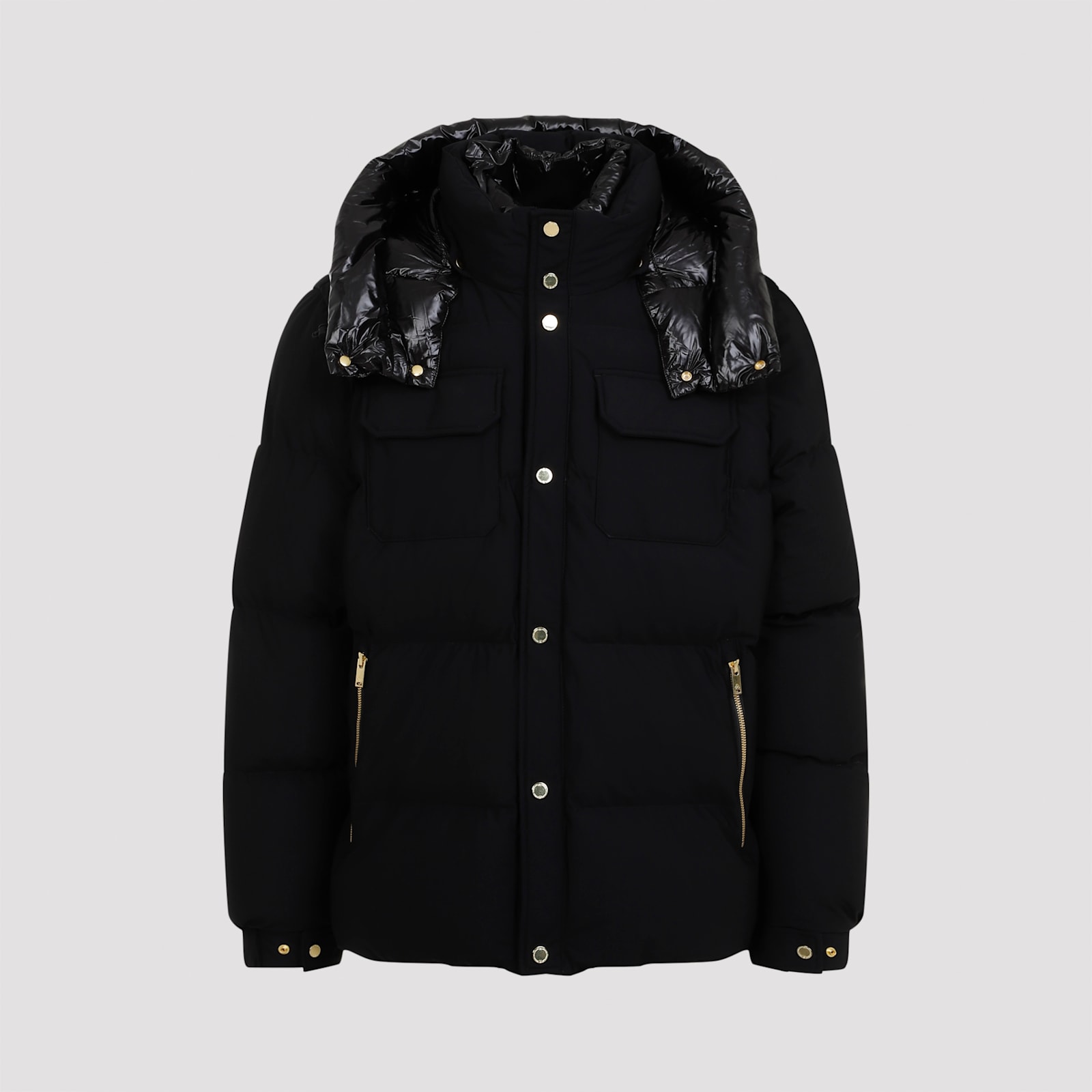 Shop Moose Knuckles Suthep Gold Jacket In Black