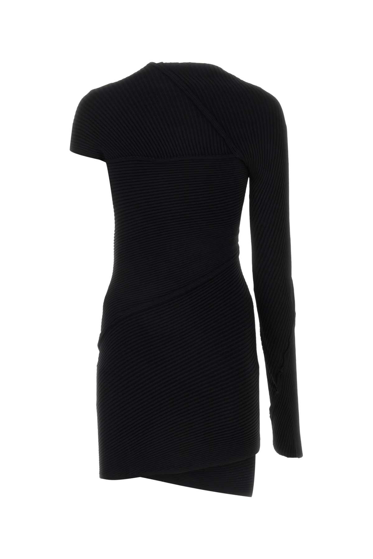 Balenciaga Black Viscose Blend Dress In 1000