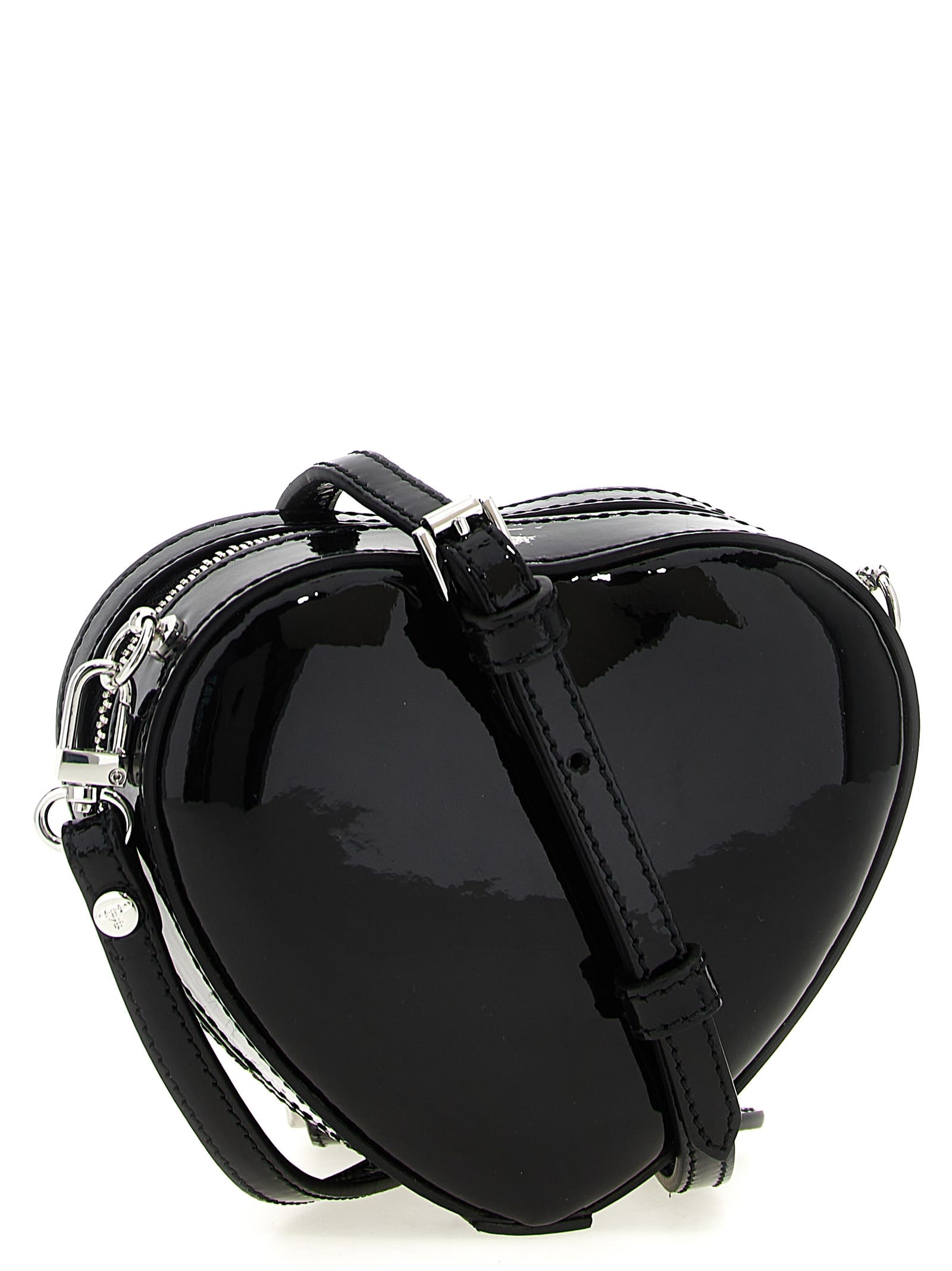 Vivienne Westwood Mini Heart Crossbody Bag In Black