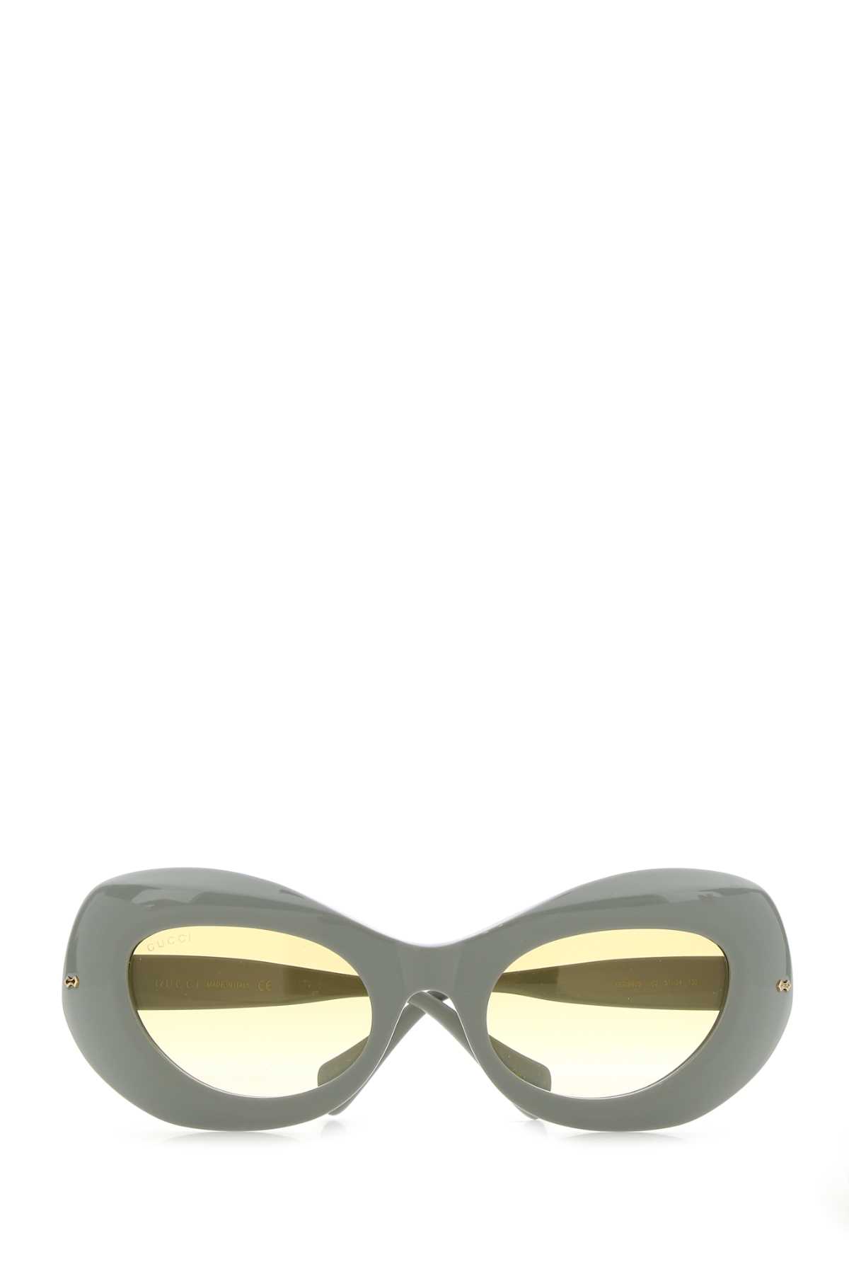 Shop Gucci Sage Green Acetate Sunglasses In 3972