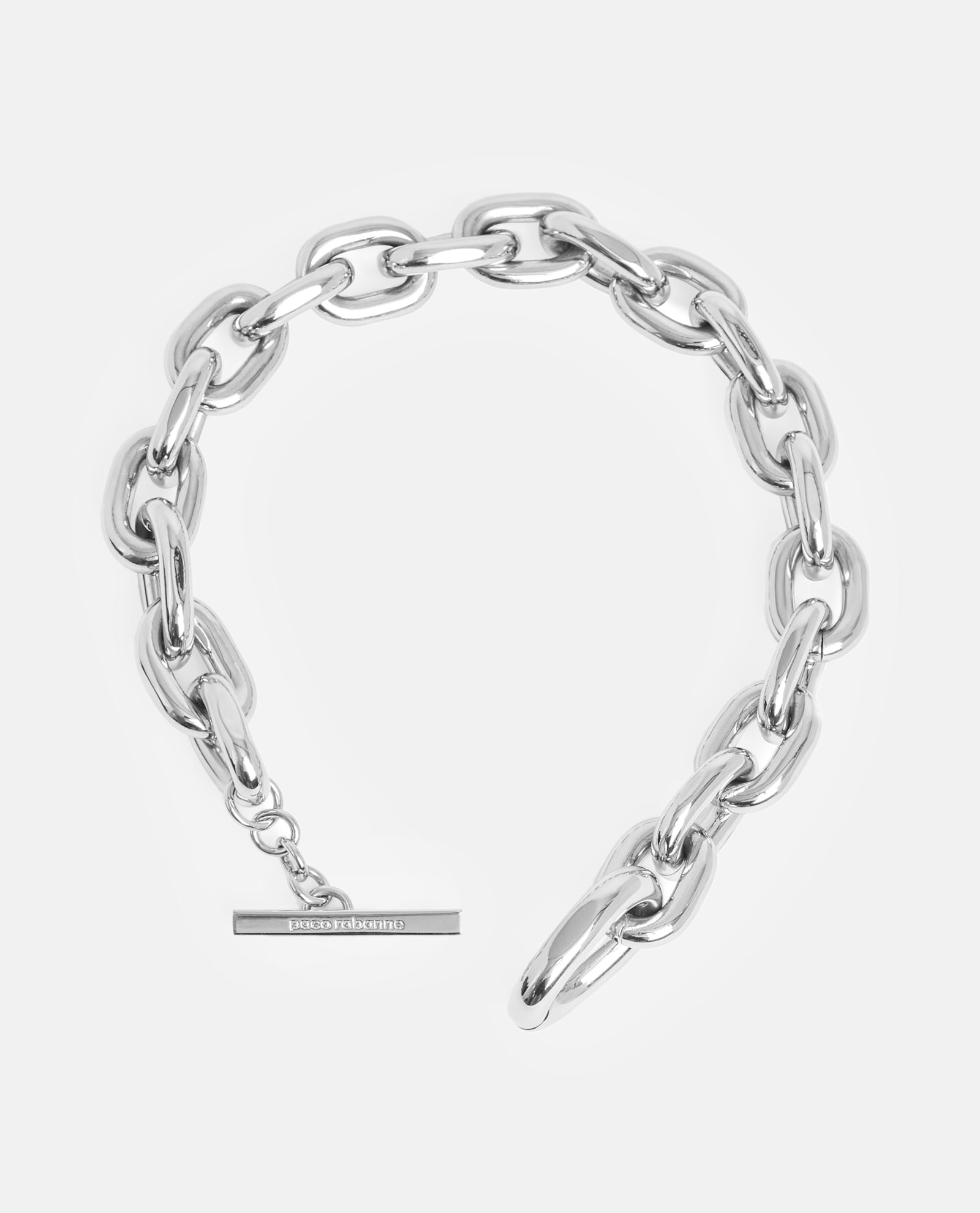 Shop Rabanne Xk Link Necklace In Silver