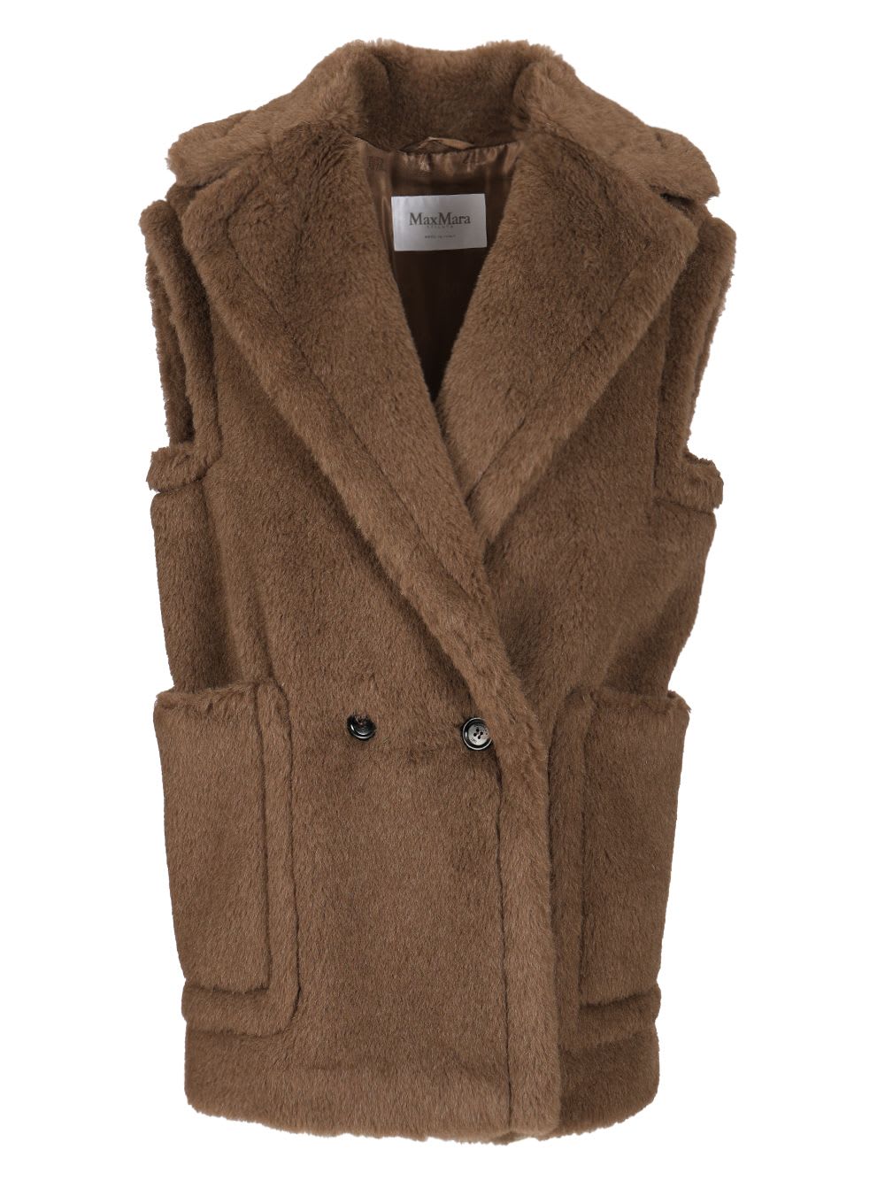 Max Mara Teddy Vest In Brown