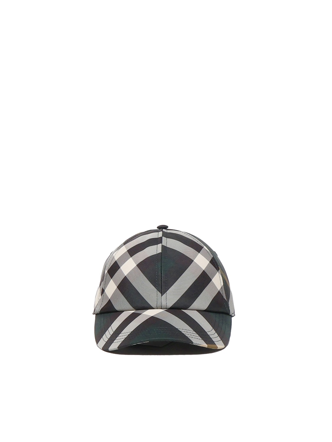 Shop Burberry Baseball Cap Check In Ivy