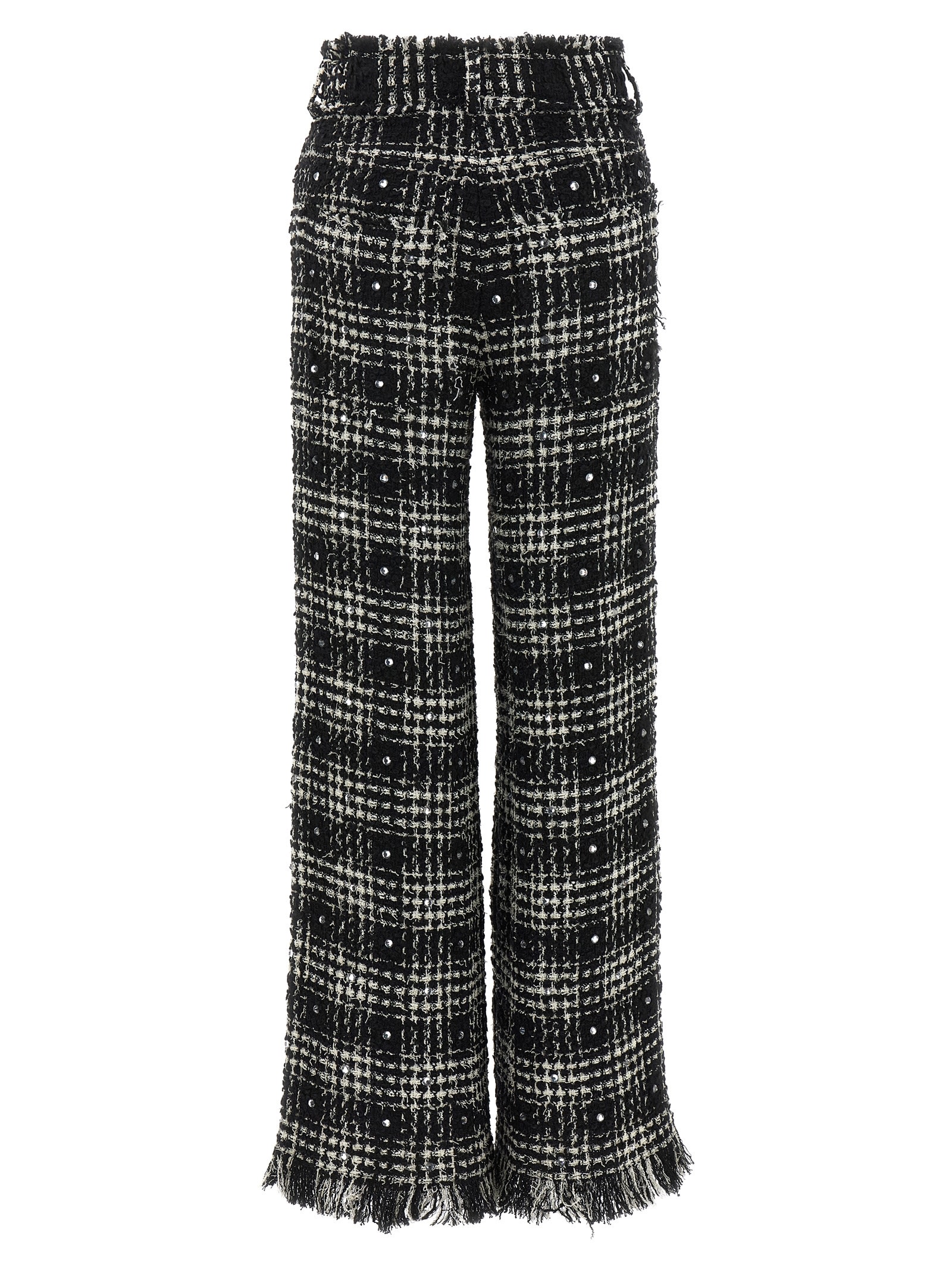 Giuseppe Di Morabito Textured Trousers With Frayed Hem And Elastic Waistband In Gray