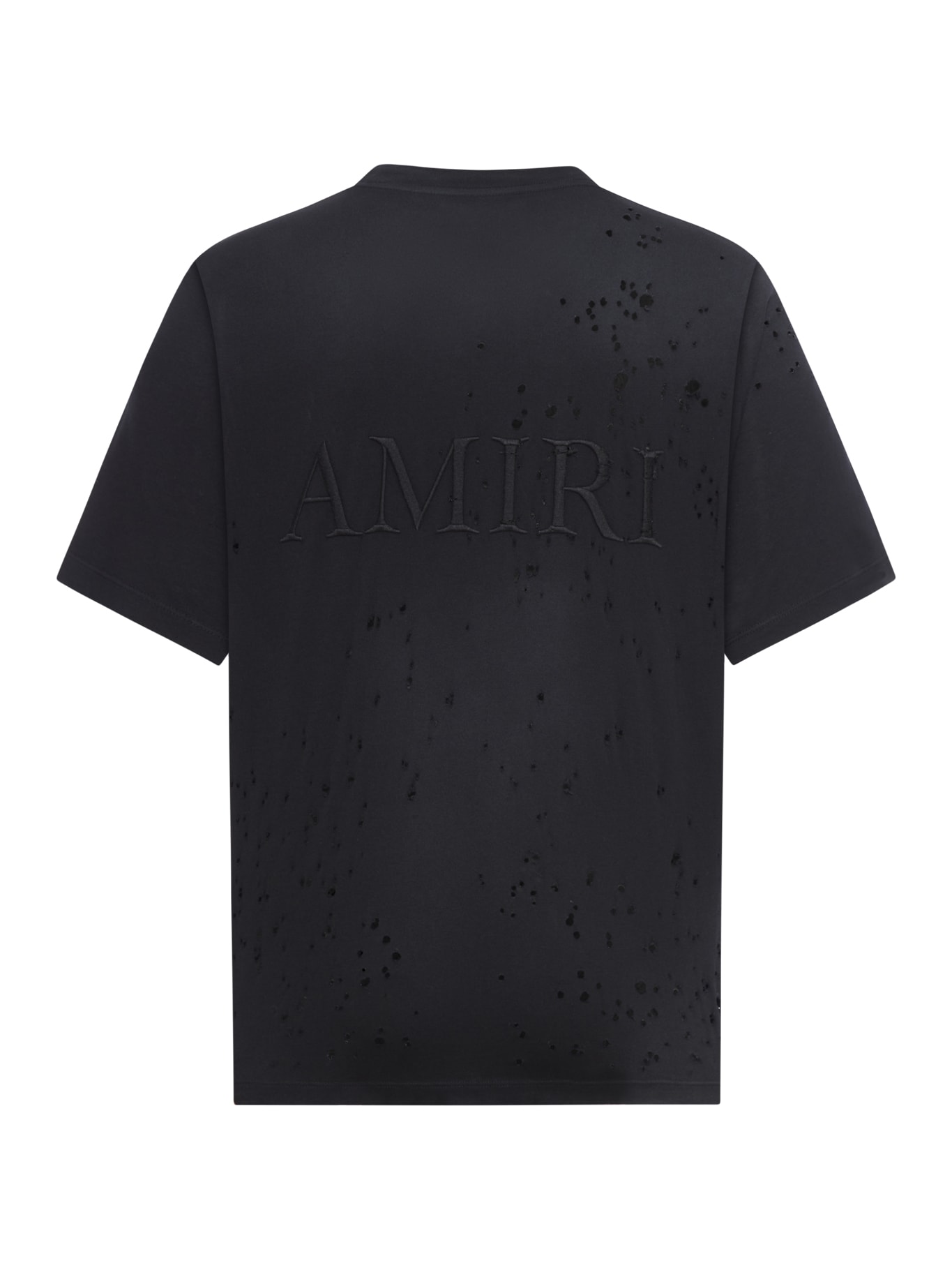 Shop Amiri Ma Shotgun Embroidered Tee In Black