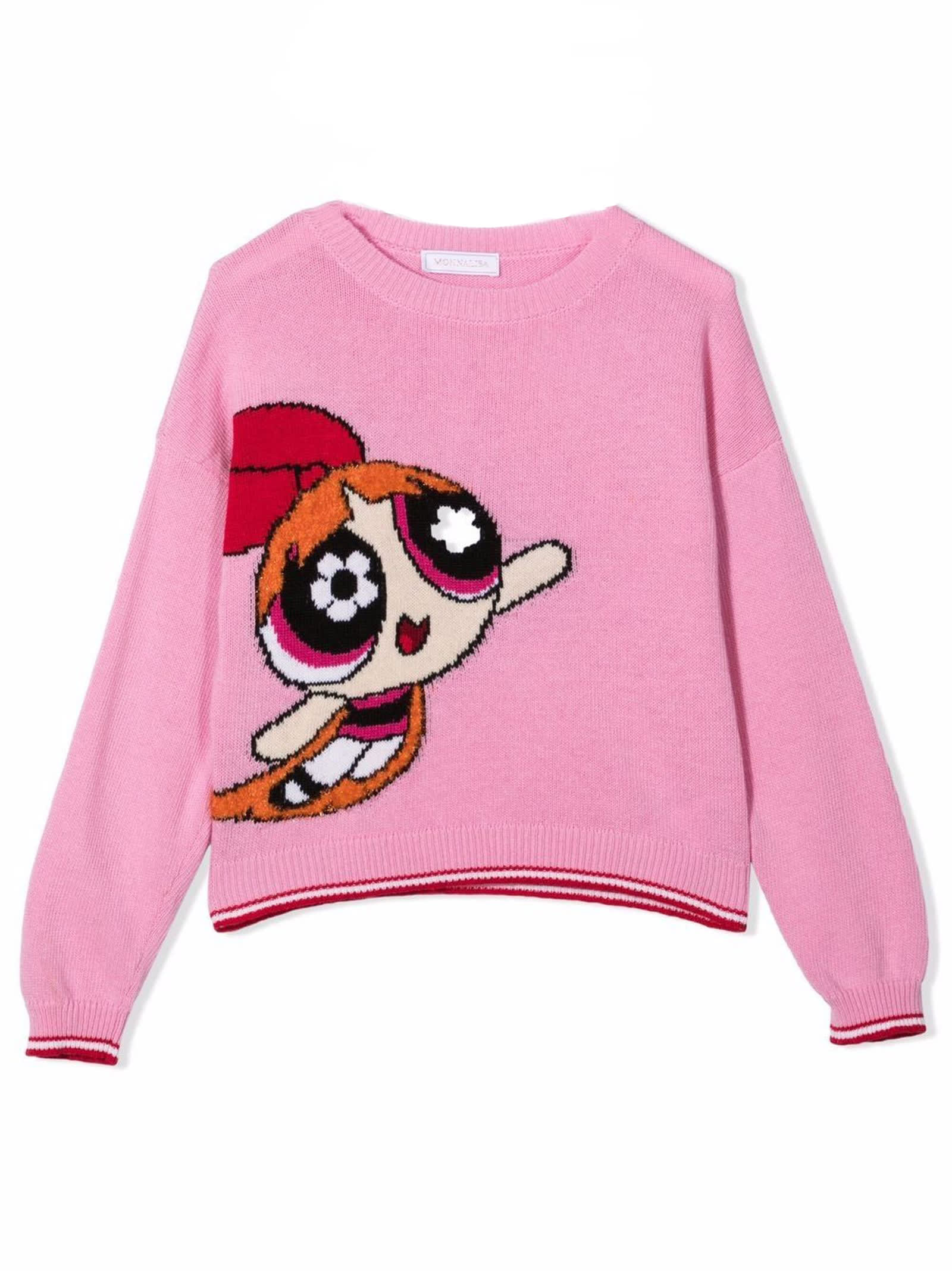 Monnalisa Pink Wool Sweater