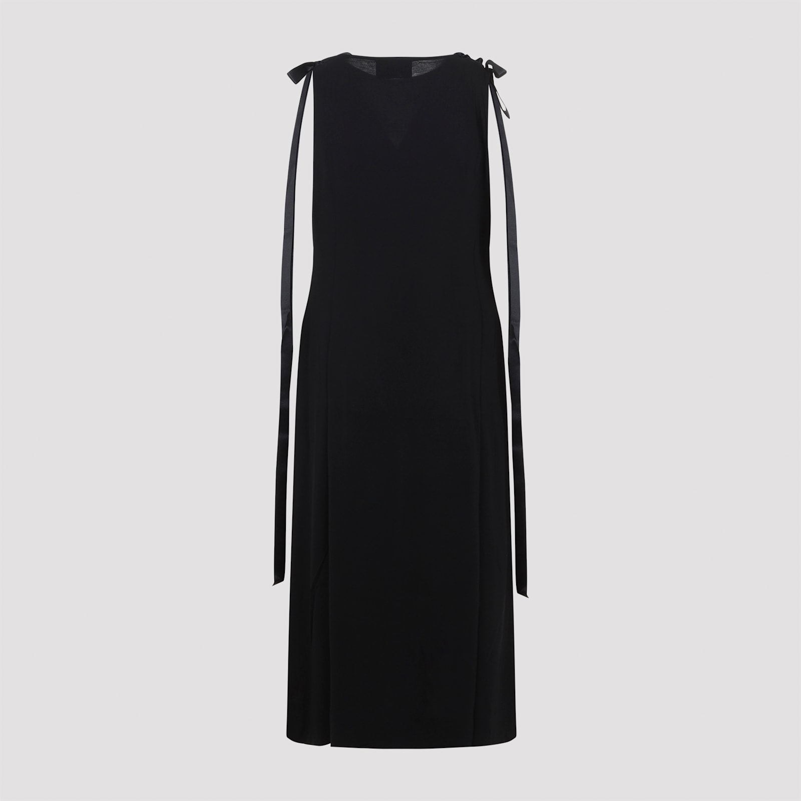 Simone Rocha Knee-length Dress With Bow Ribbon Detail In Black
