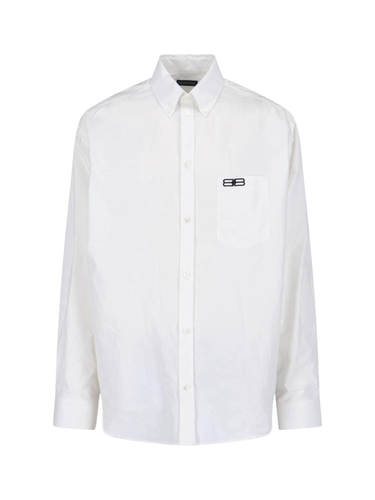 Balenciaga Relaxed Fit Shirt Button-down Collar In White