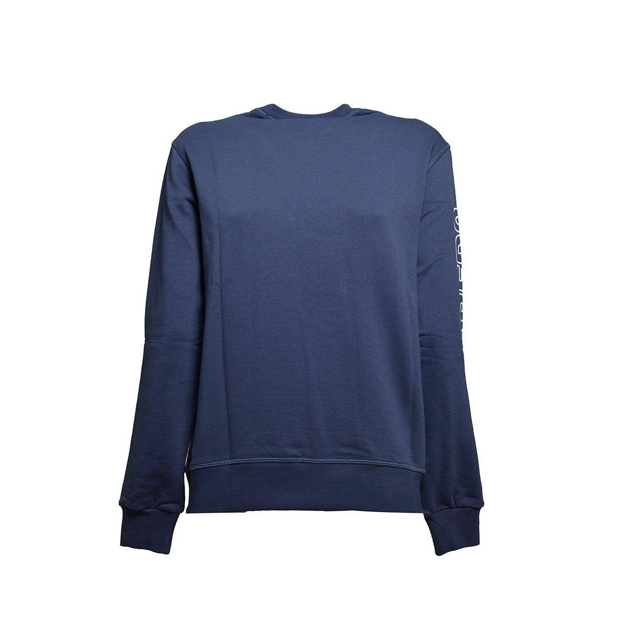 Shop Dsquared2 Logo Printed Crewneck Sweatshirt In Blue