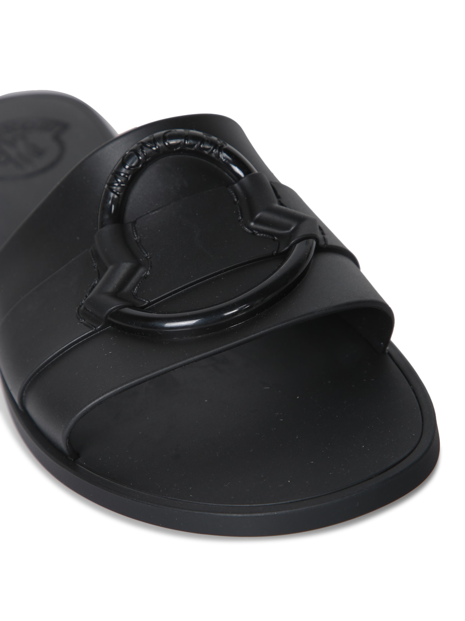 Moncler Mon Slides In Black