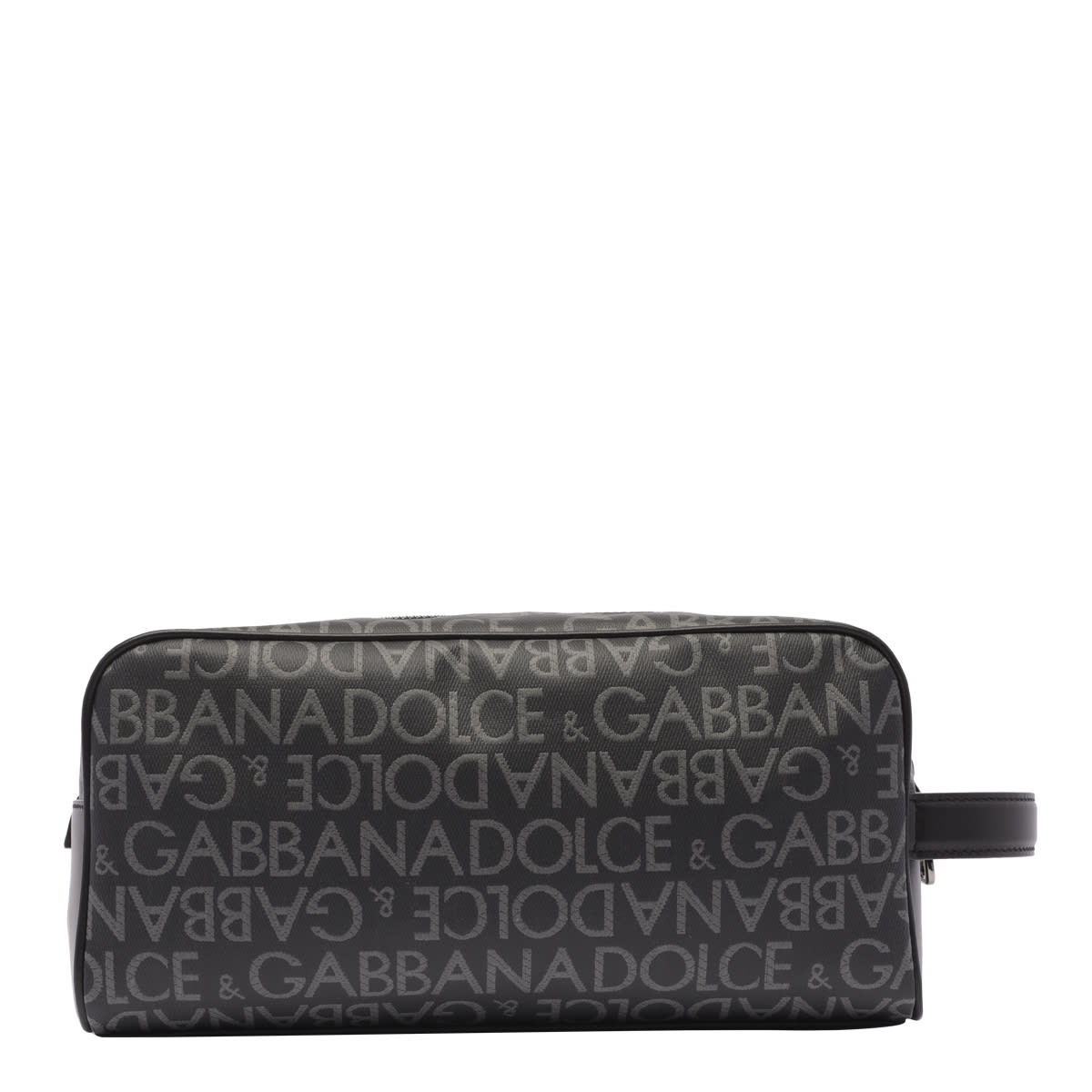 Shop Dolce & Gabbana All Over Logo Necessaire In Black