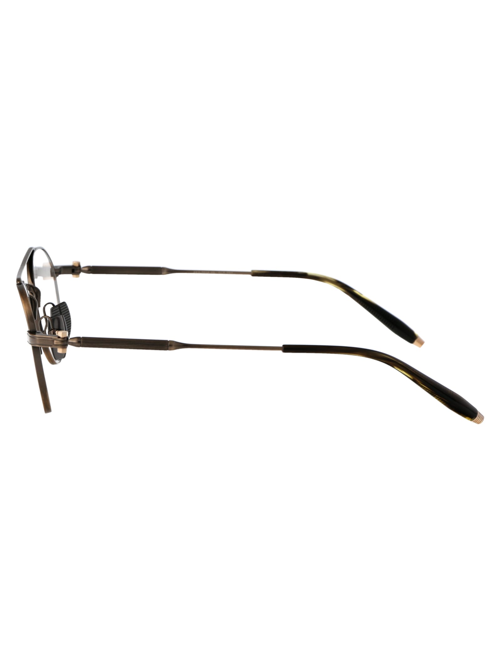 Shop Akoni Mercury Glasses In Antiqued White Gold-dark Tortoise