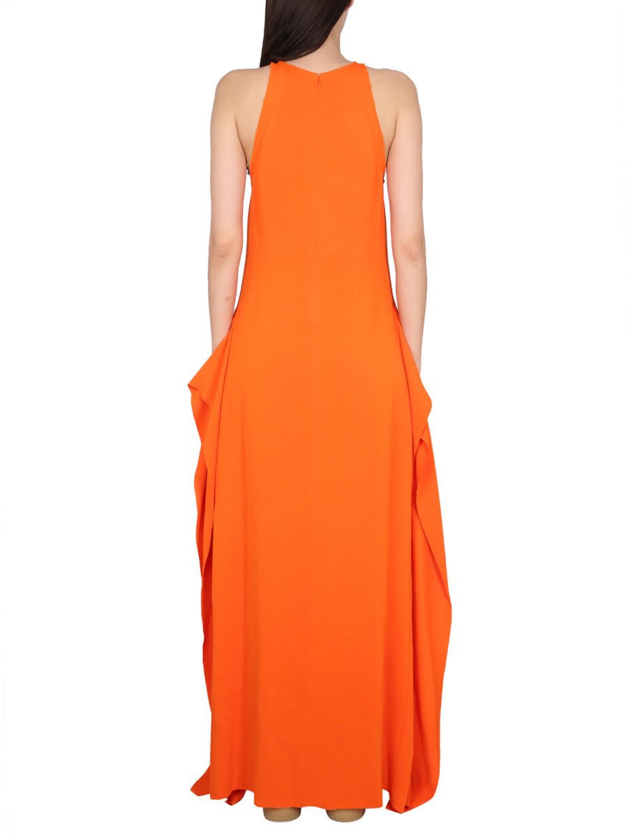 Lanvin Longuette Dress In Bright Orange