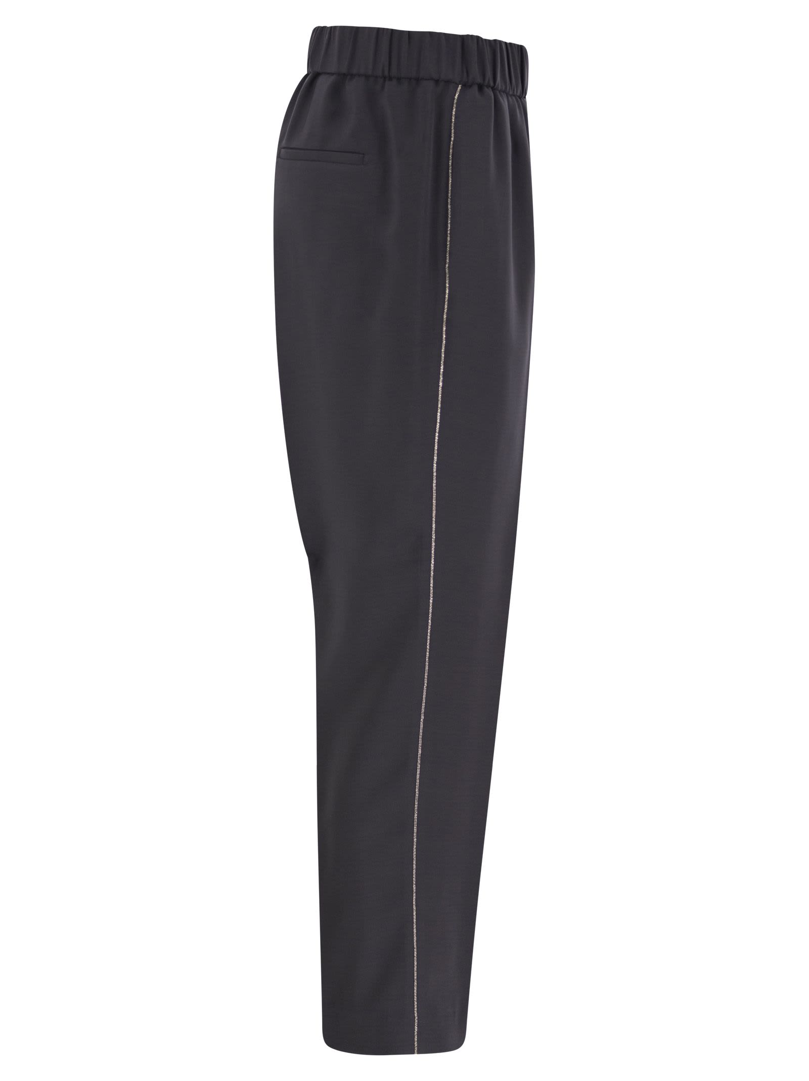 Peserico Soft Pants Made Of Stretch Viscose Technical Canvas