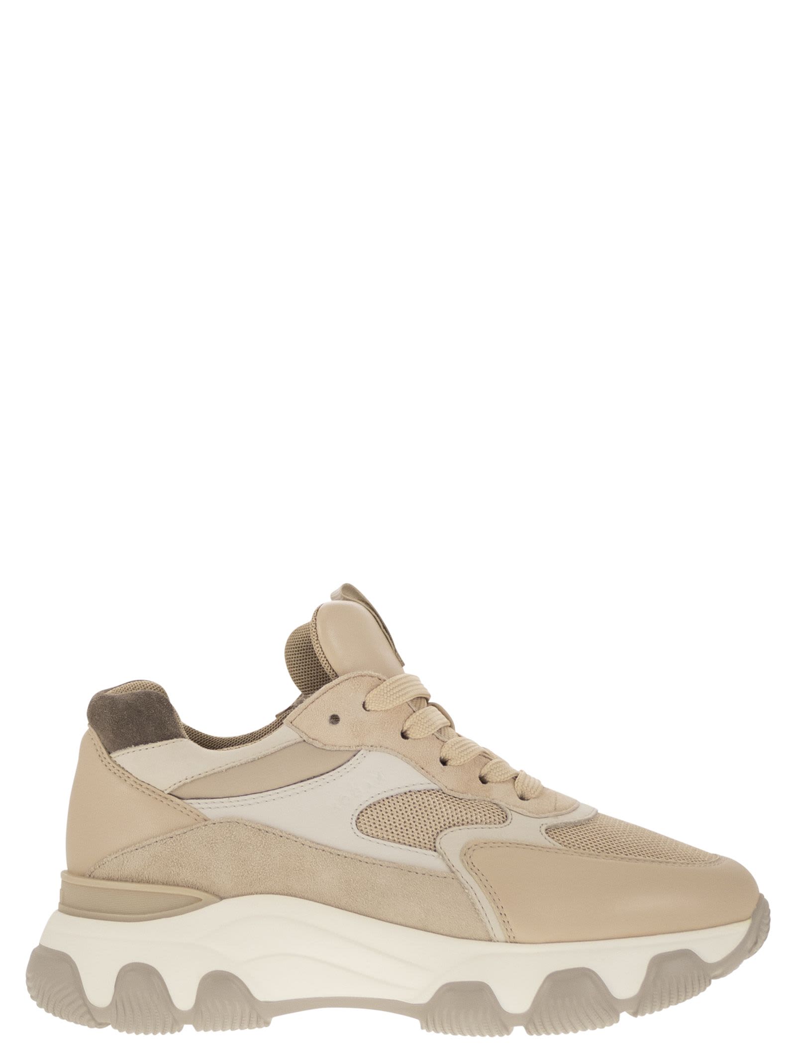 Hyperactive - Leather And Fabric Trainers