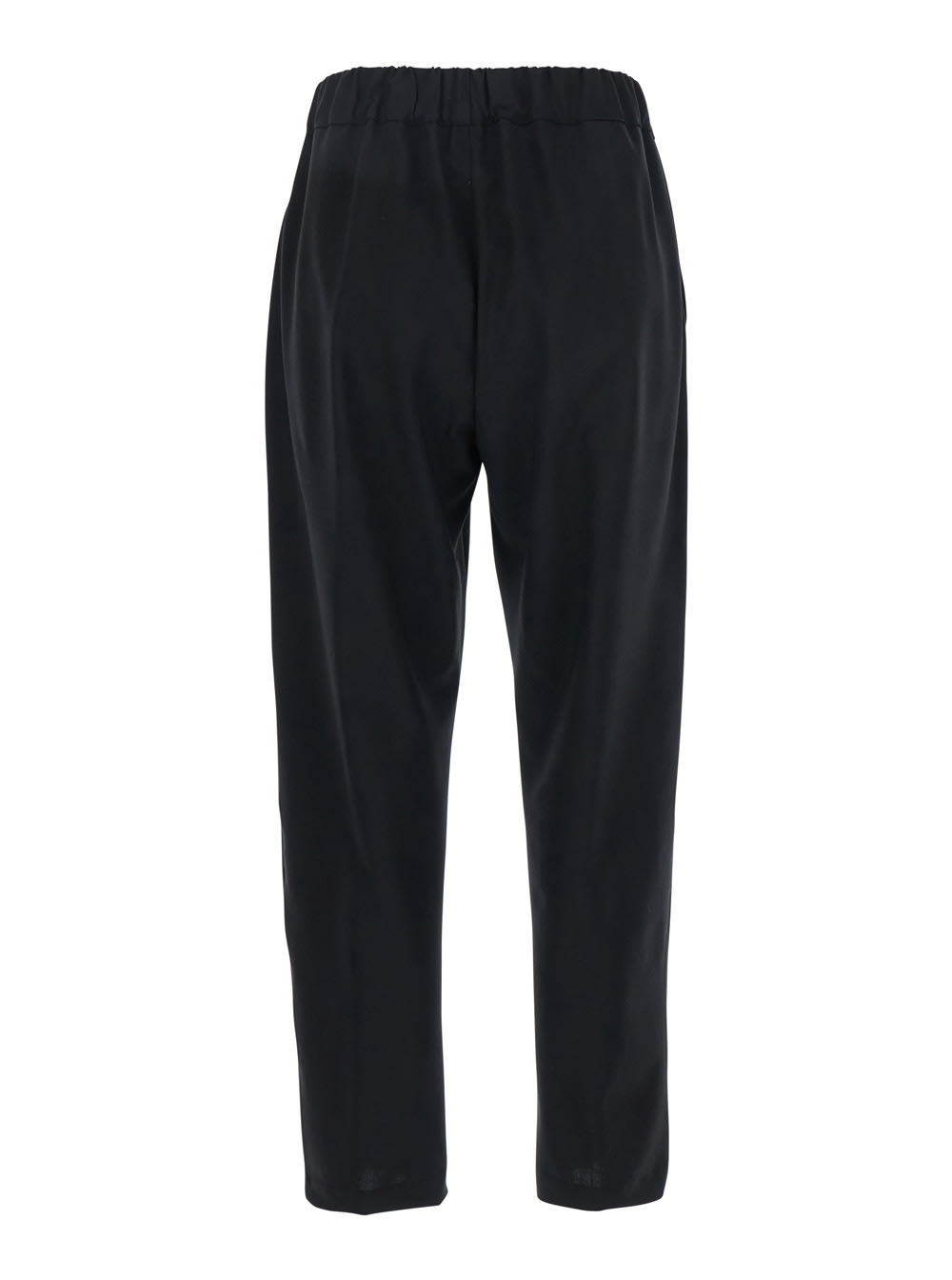 Semicouture 'buddy' Black Pants With Drawstring Waist In Black