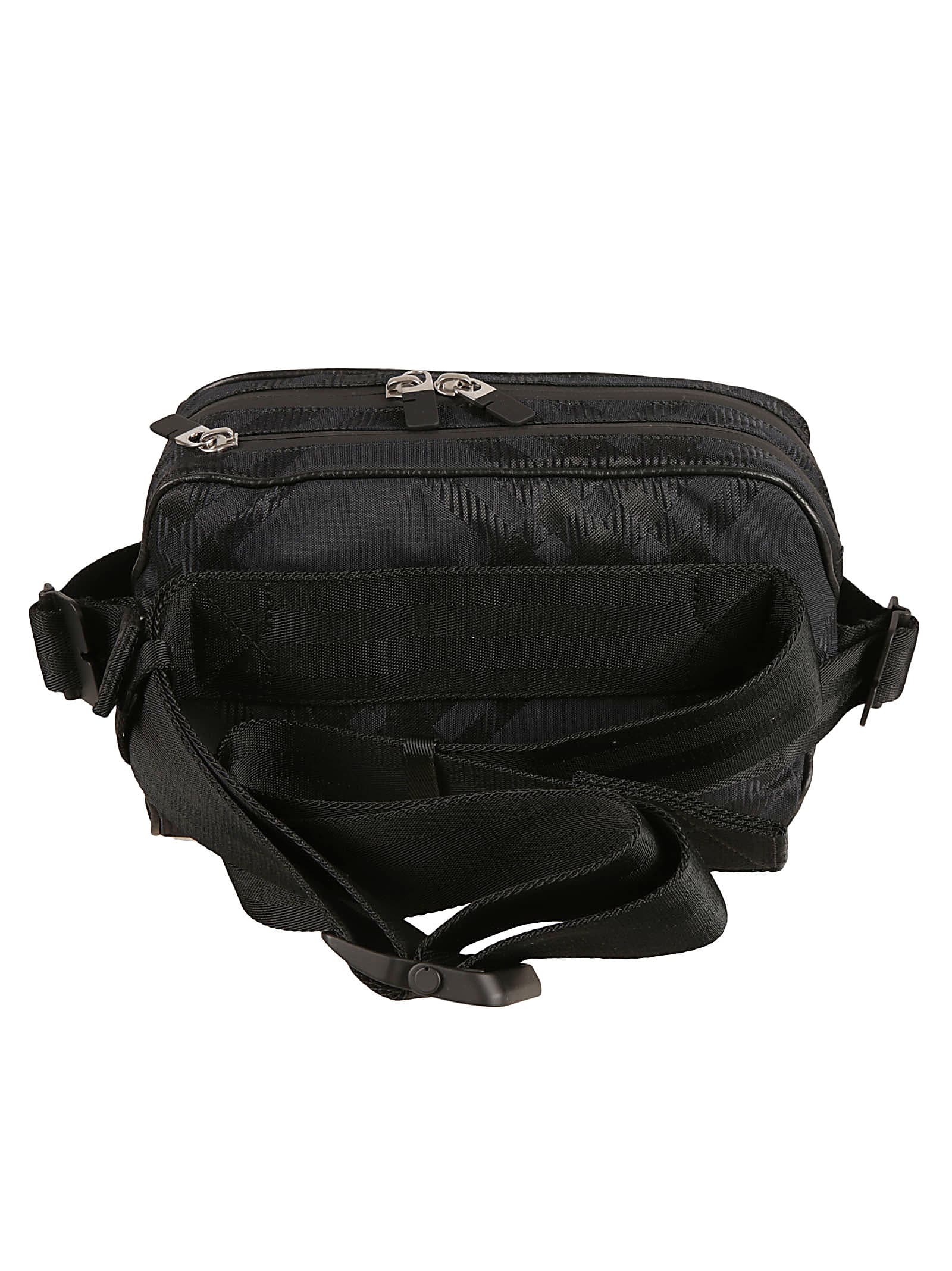 Shop Burberry Zip Belt Bag In Black