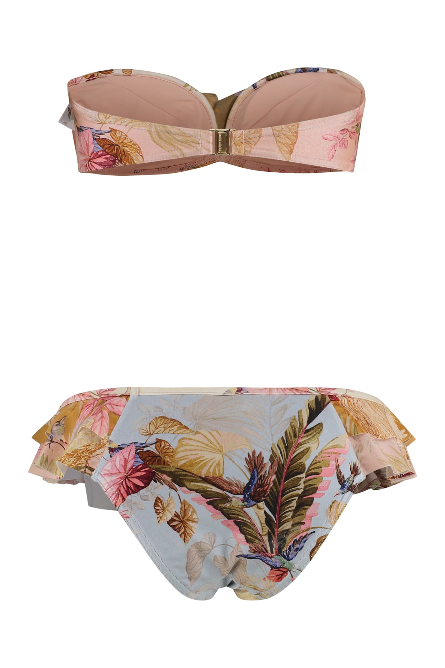 Zimmermann Ascension Bandeau Bra Bikini In Multi
