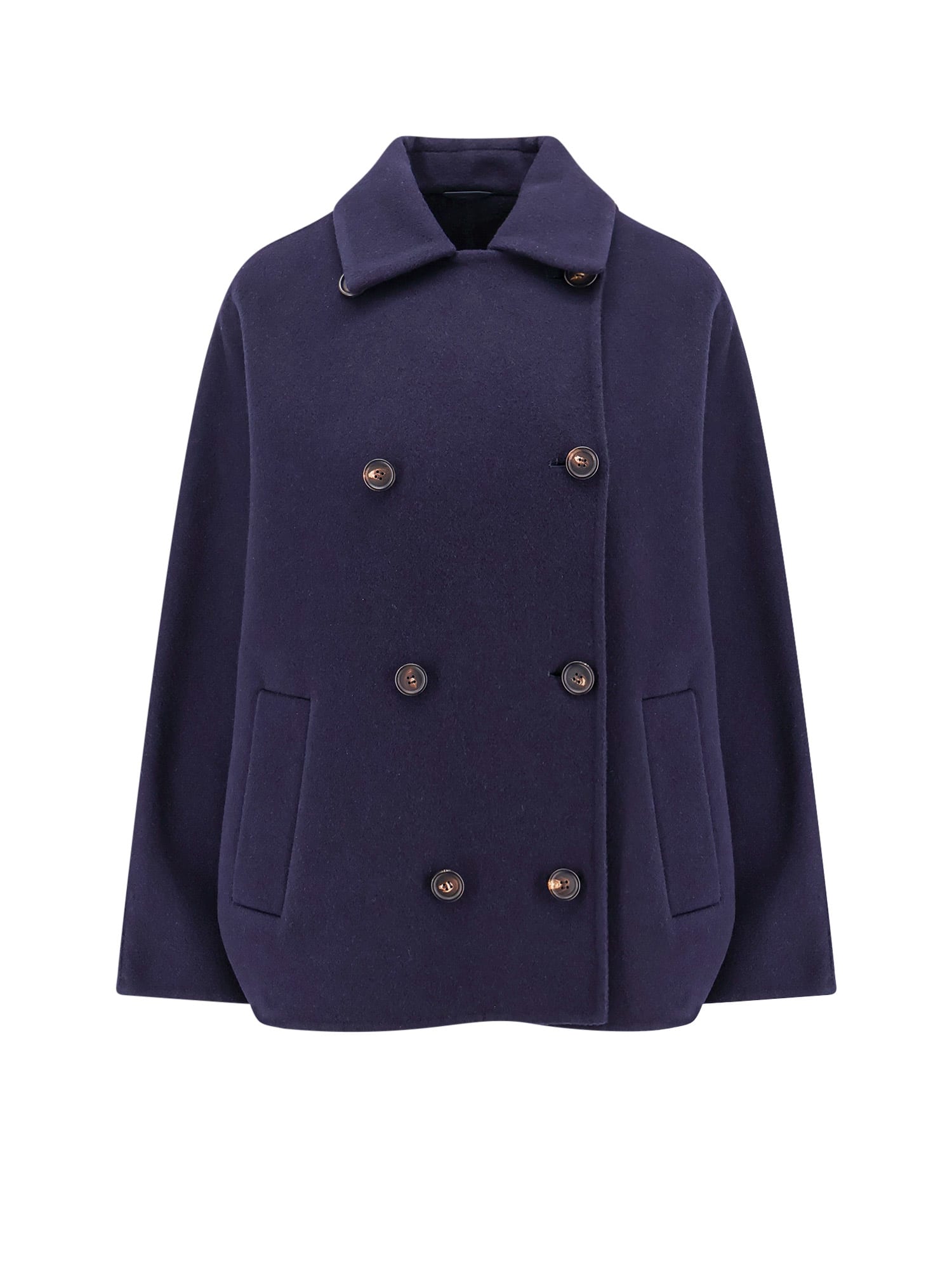 Shop Brunello Cucinelli Coat In Blue