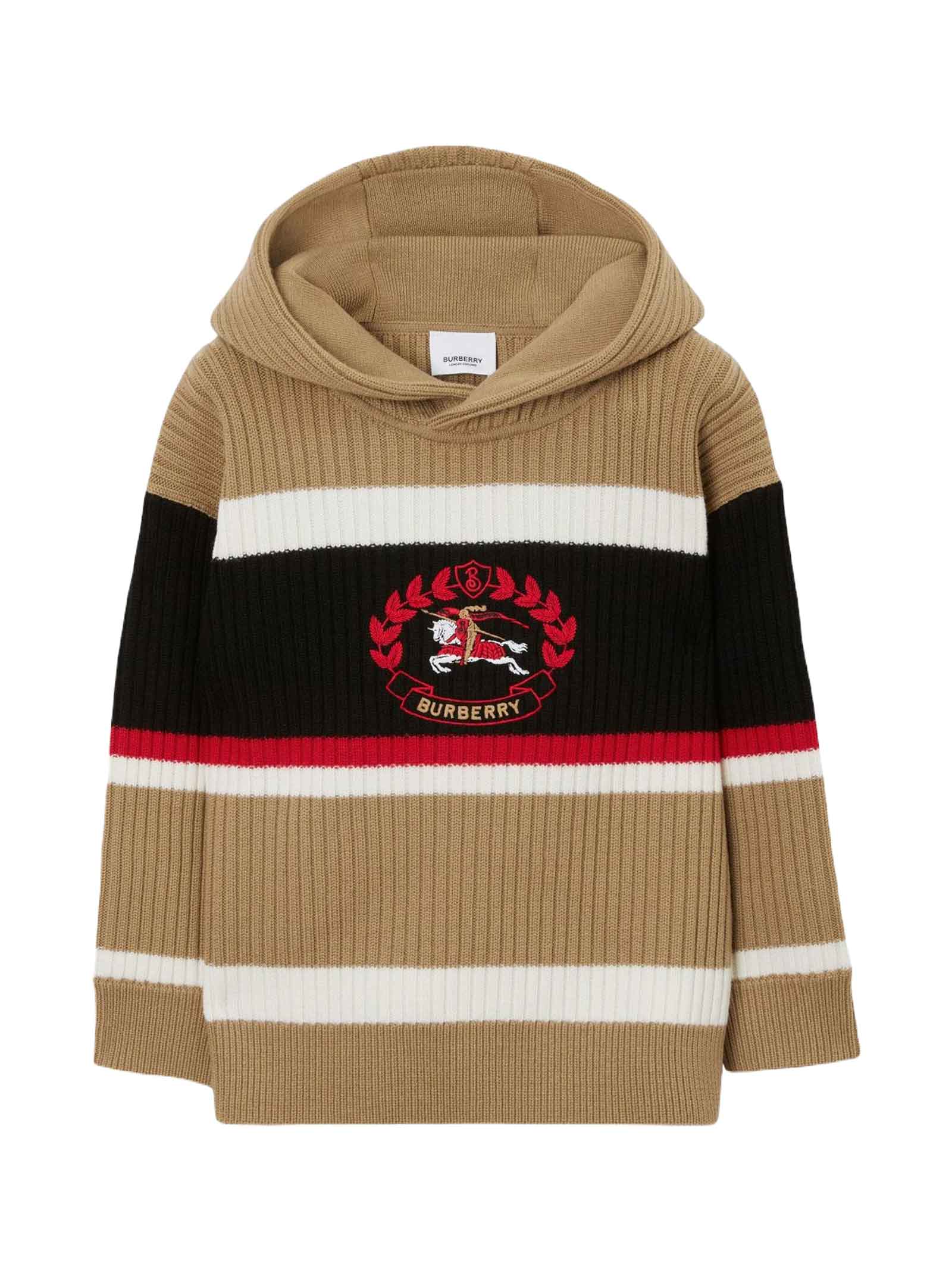 Burberry Kids' Brown Sweatshirt Boy In Beige