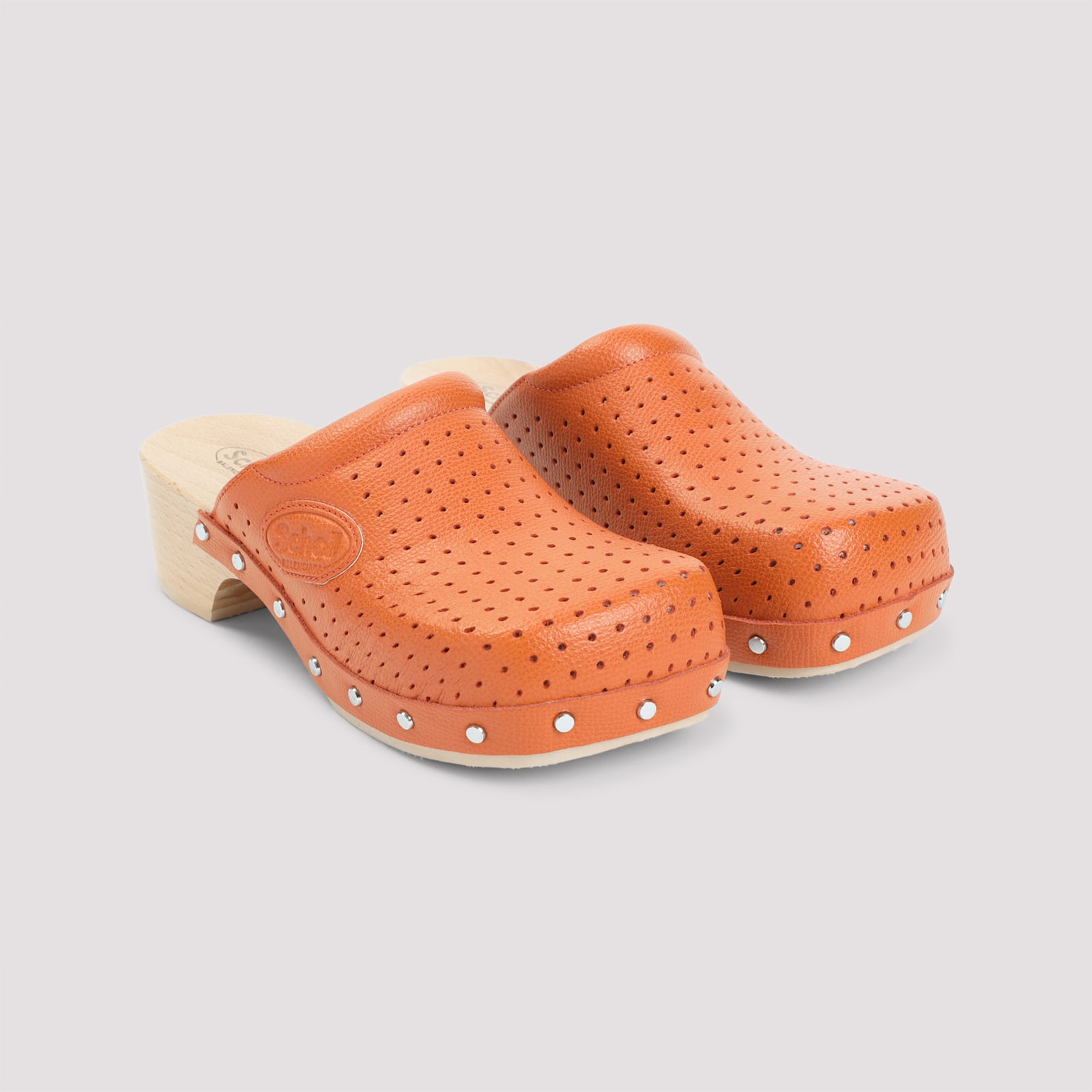 Balenciaga Scholl Clog Mule In Orange