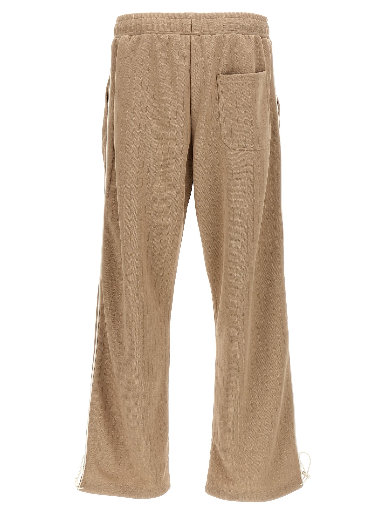 Shop Golden Goose Mark Wide Joggers In Beige