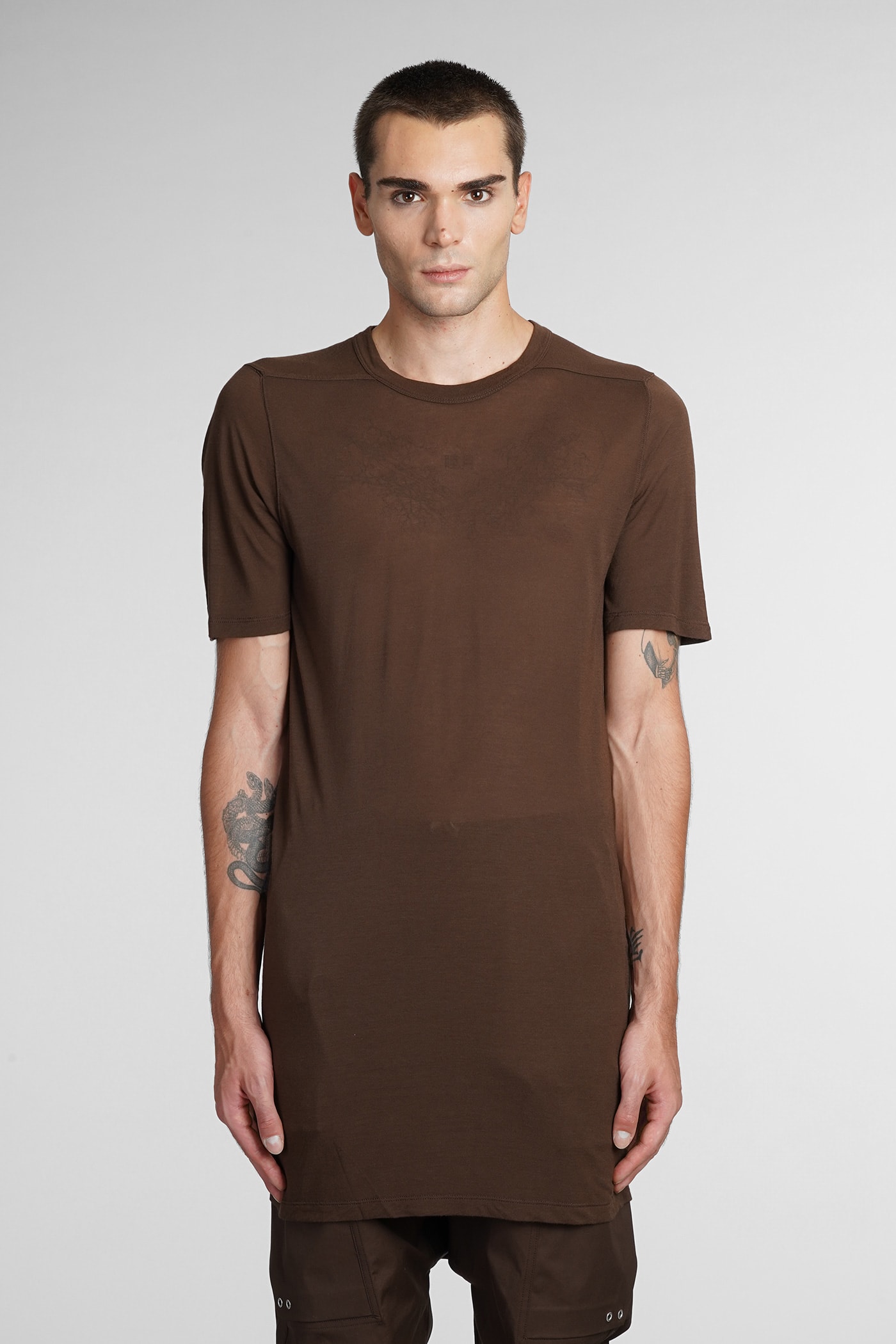 Level T T-shirt In Brown Viscose