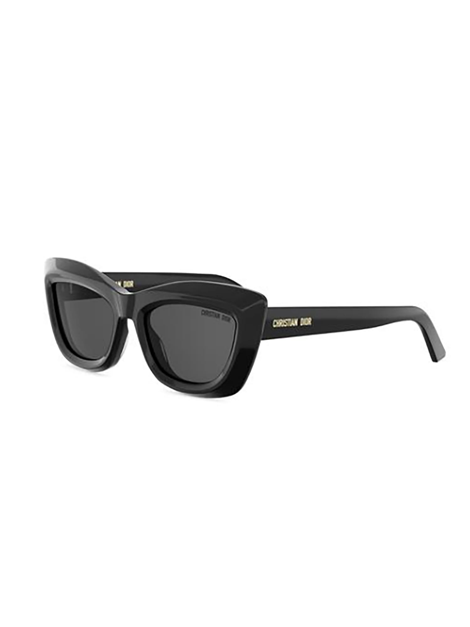 Dior Midnight B3i 54mm Cat Eye Sunglasses In Black