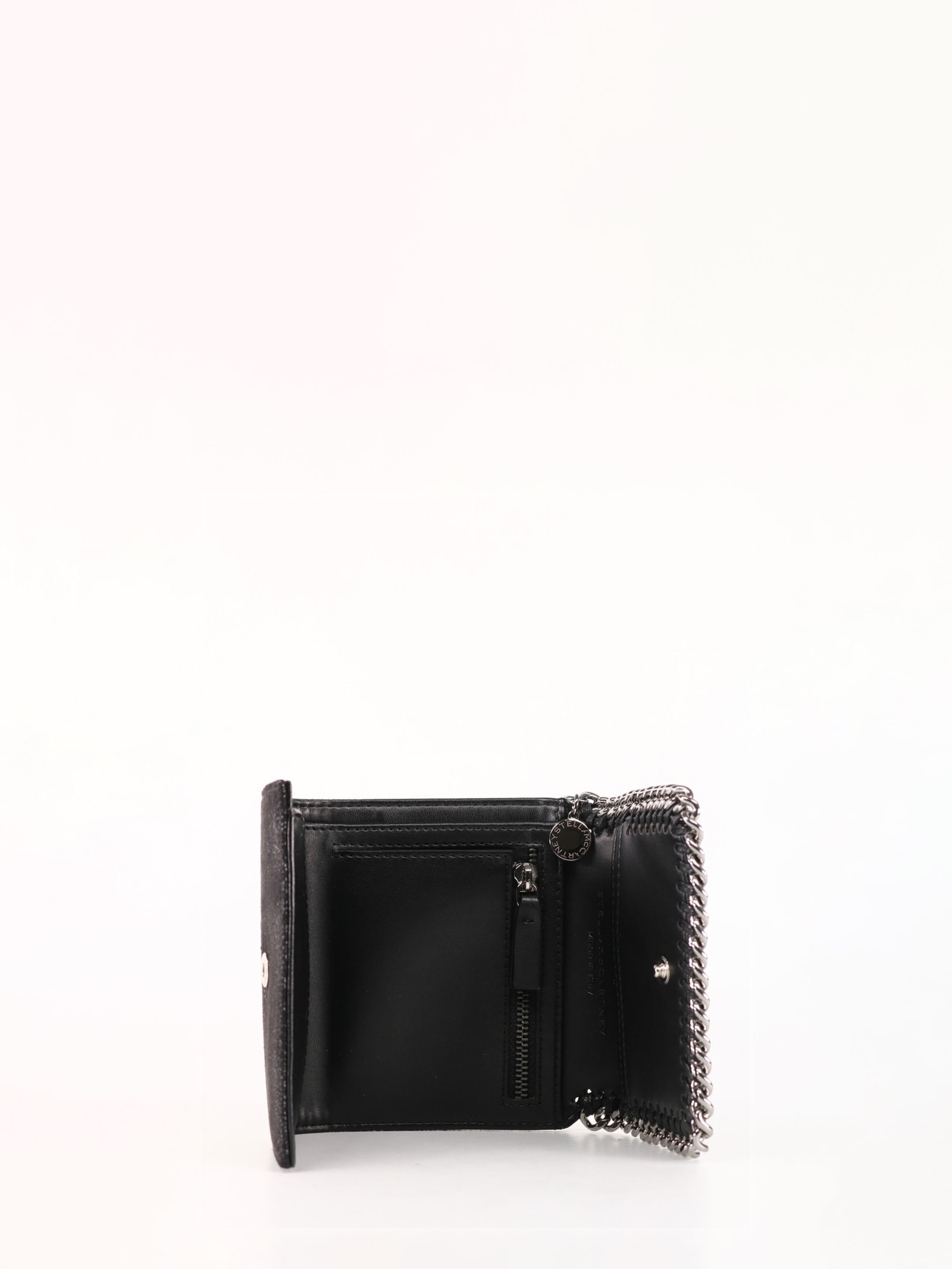 Shop Stella Mccartney Small Falabella Wallet In Black