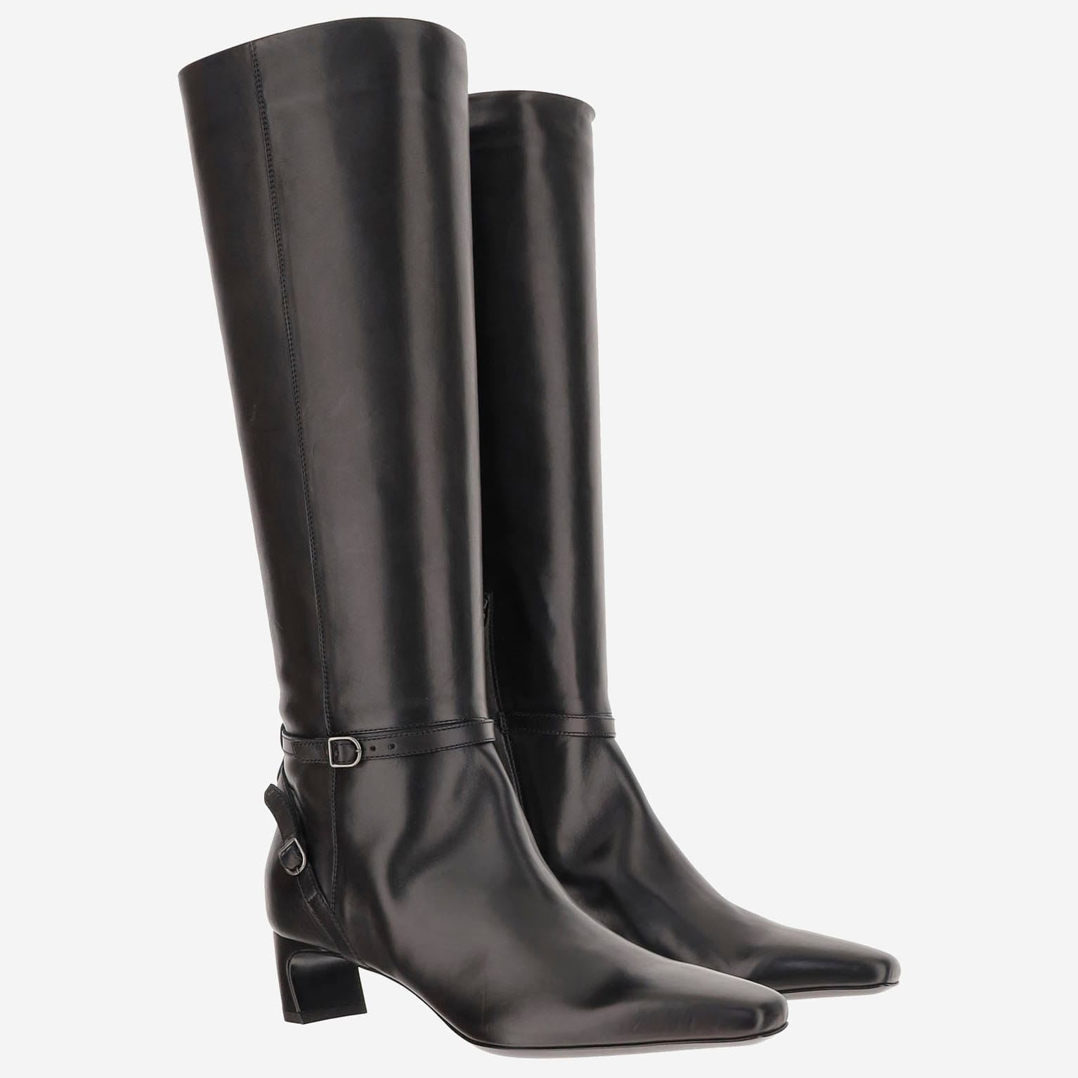 Sartore Leather Boots With Buckle Details In Multi